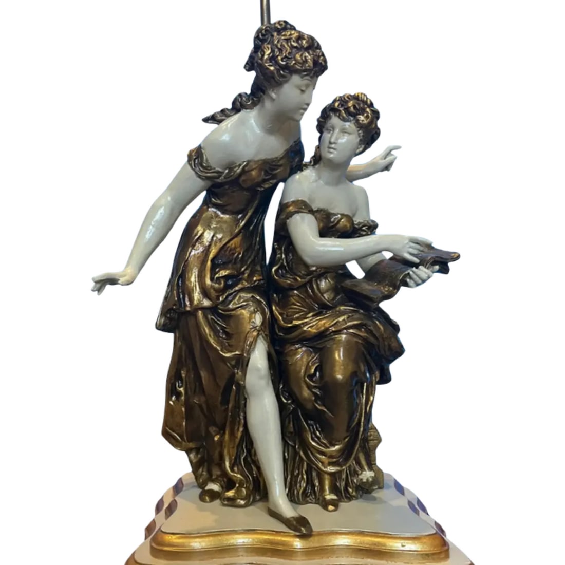 Vintage Sculptural Moreau Table Lamp- Maidens - 2