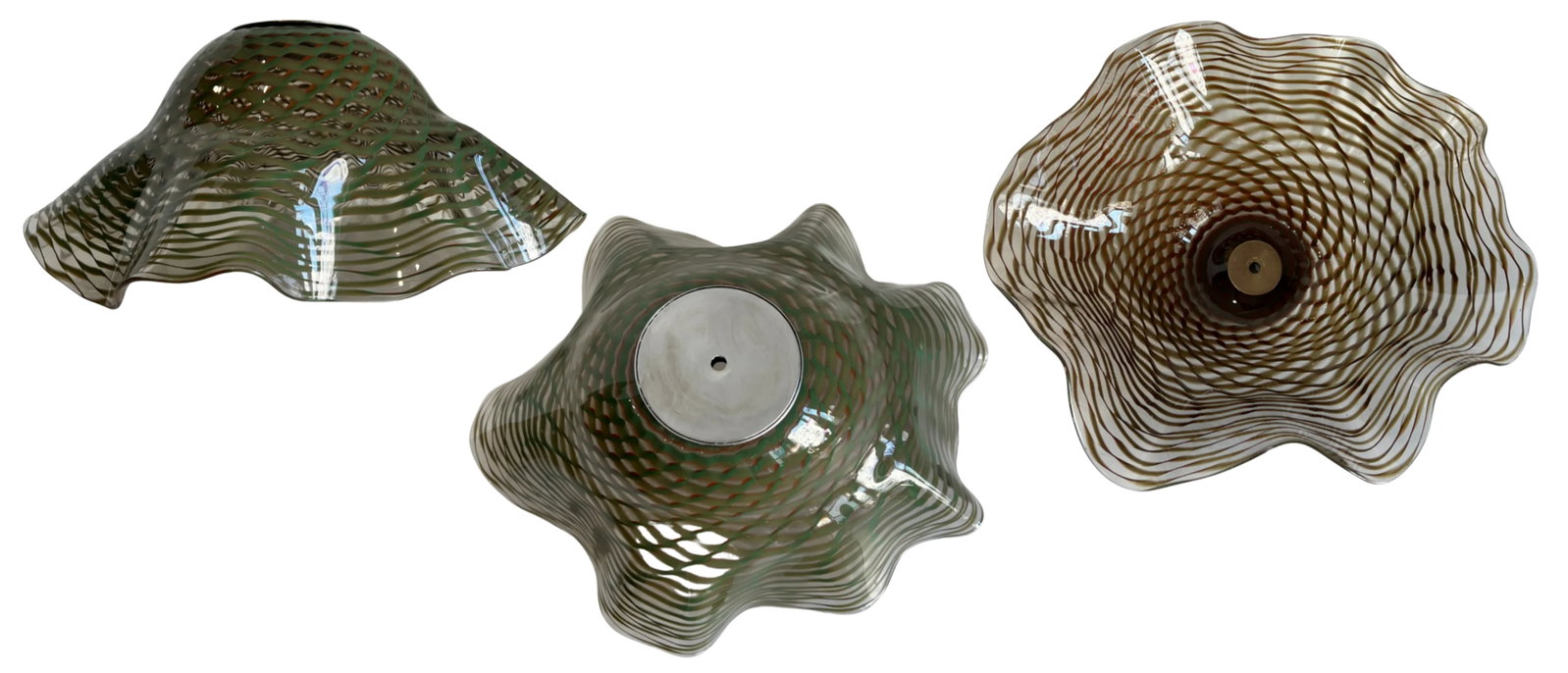 Art Glass Red Green Table Lamp - 4