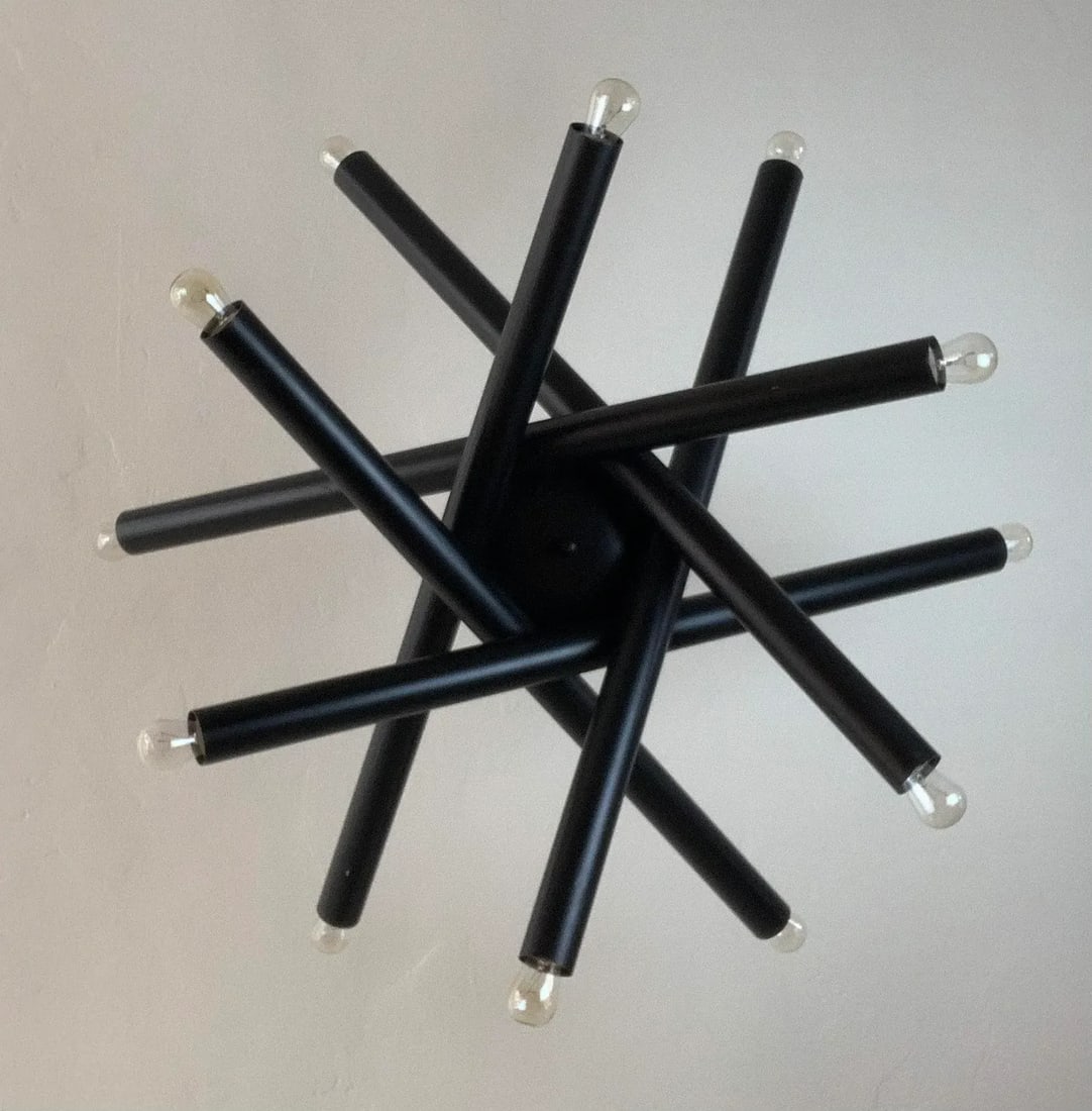 Tubular Sputnik Style Metal Chandelier - 5