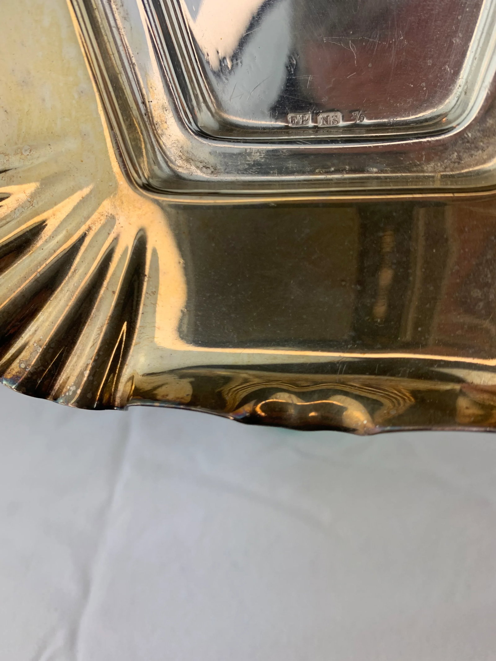Antique Silverplate and Crystal Cheese Plate - 10