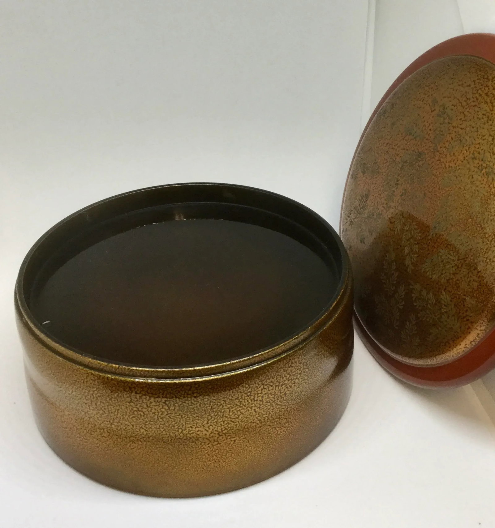 Antique Vintage Japanese Lacquer Ware Basket Box - 10