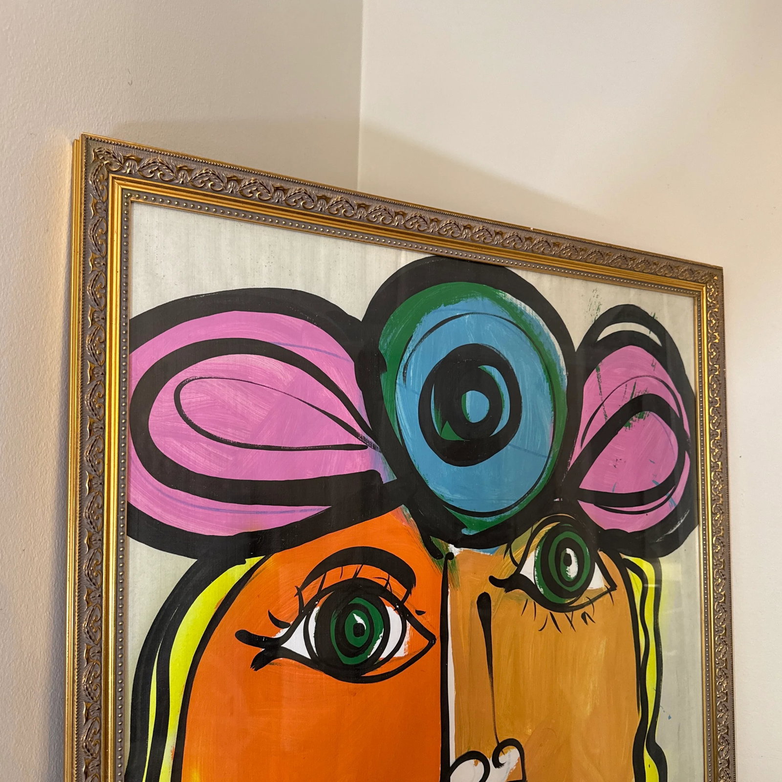 1970s Abstract Painting by Peter Keil, Framed - 4