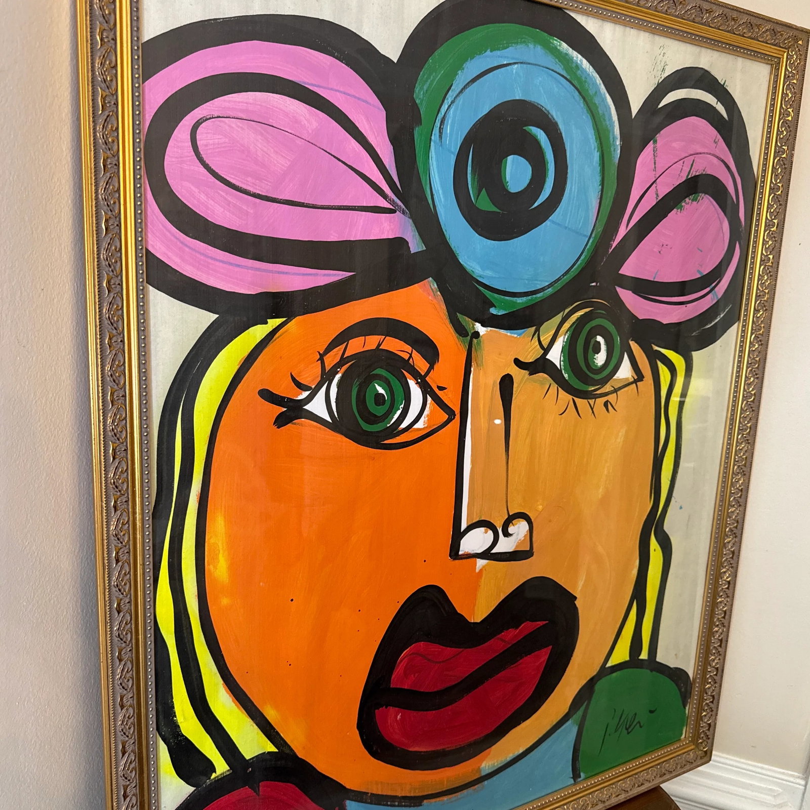 1970s Abstract Painting by Peter Keil, Framed - 5