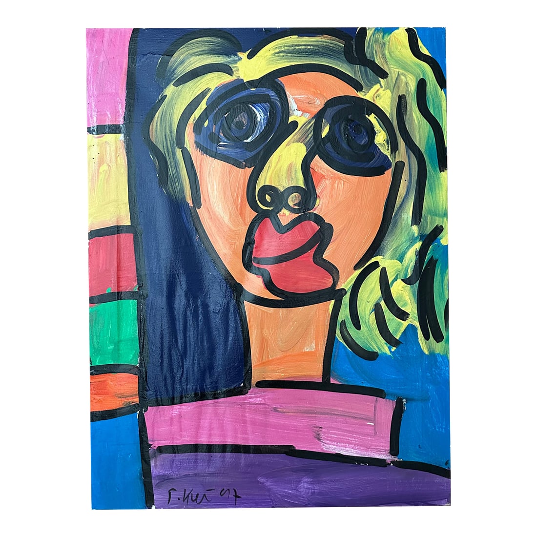 Andy Warhol by Artist Peter Keil: Peter Keil is a German artist that focuses primarily on abstract expressionism. Keil painted with some of the greats including Pablo Picasso, Andy Warhol and Joan Miro, to name a few. This is a beauti