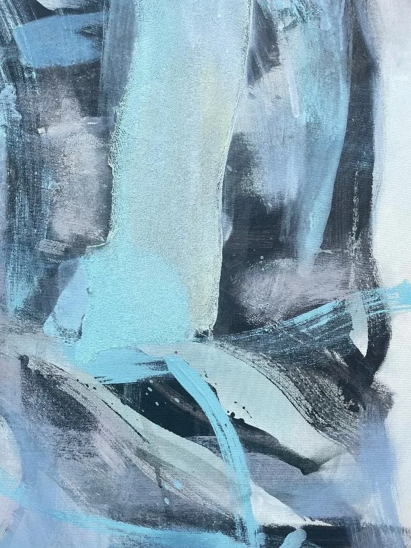 Echoes in the Night Sky Large-Scale Gestural Abstract Expression Painting - 10