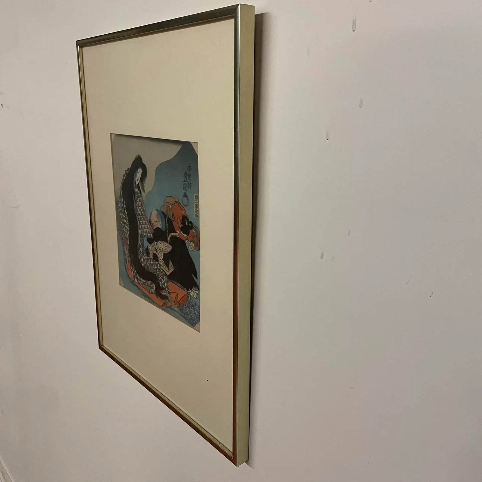 Framed Japanese Ukiyo-E Woodblock Print by Utagawa Toyokuni III (Kunisada) - 4