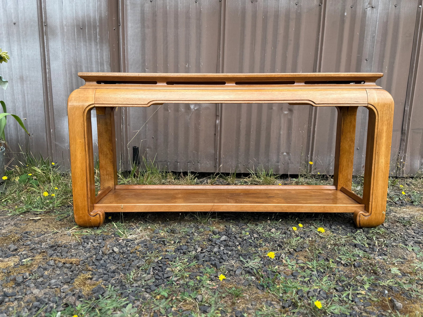 Burlwood and Smoked Glass Couch/Trestle Table Attributed to Schnadig Intl and James Mont - 11