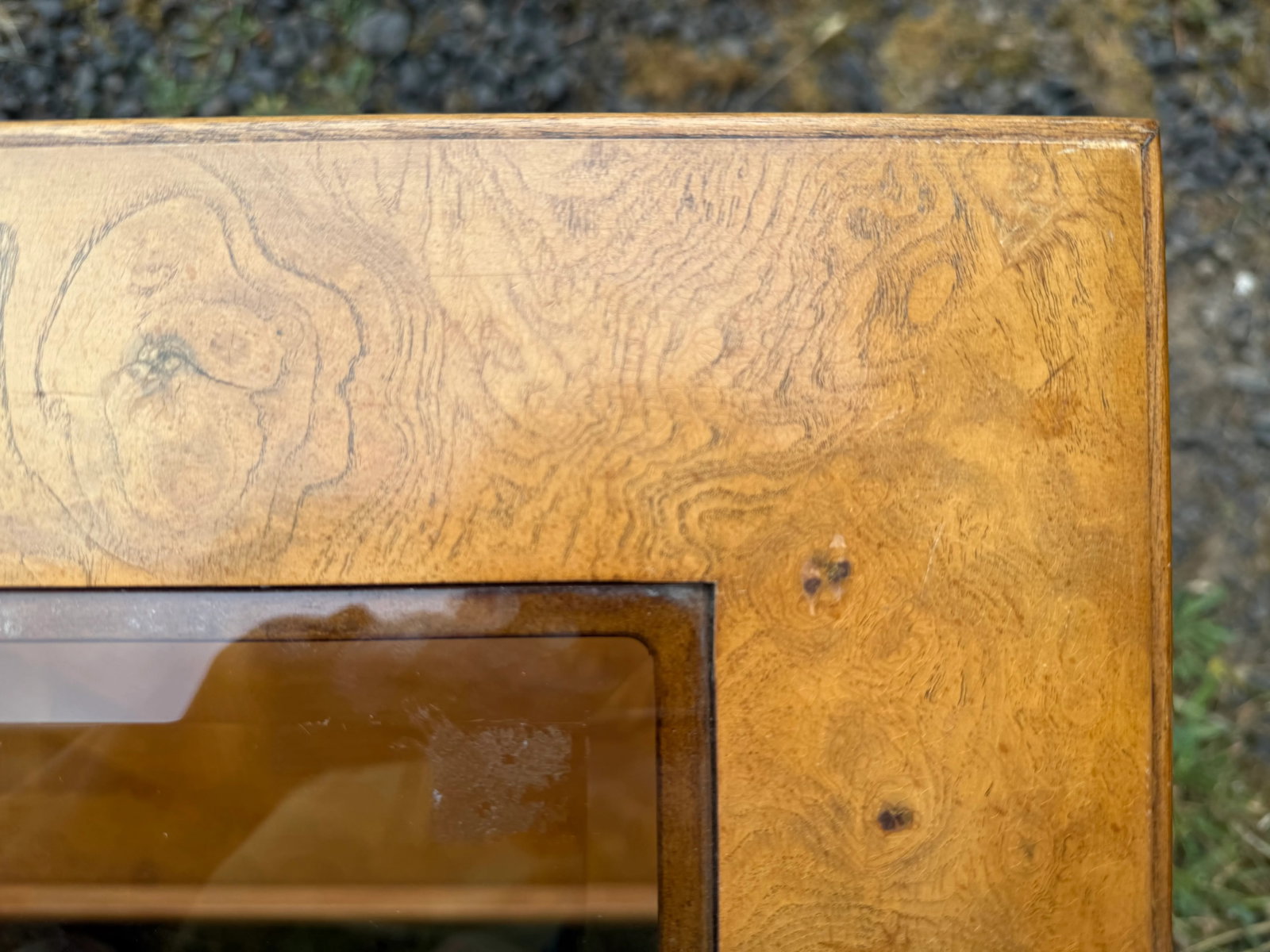 Burlwood and Smoked Glass Couch/Trestle Table Attributed to Schnadig Intl and James Mont - 8