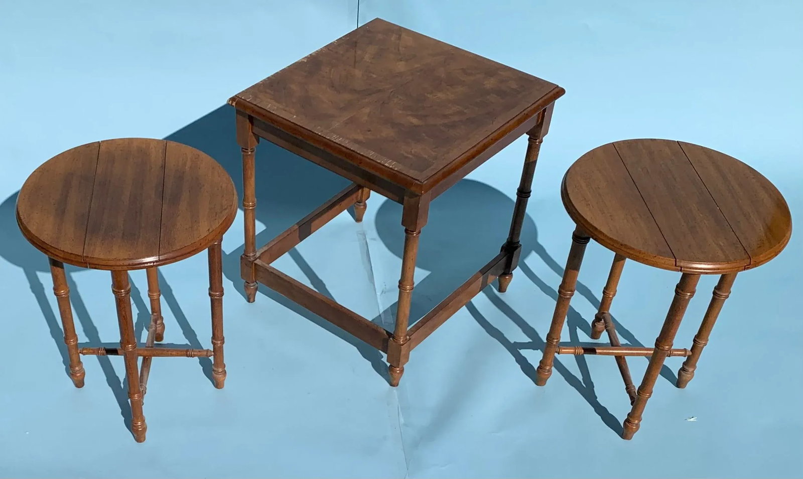 1970s Fruitwood Nesting Side Tables - Set of 3 - 3