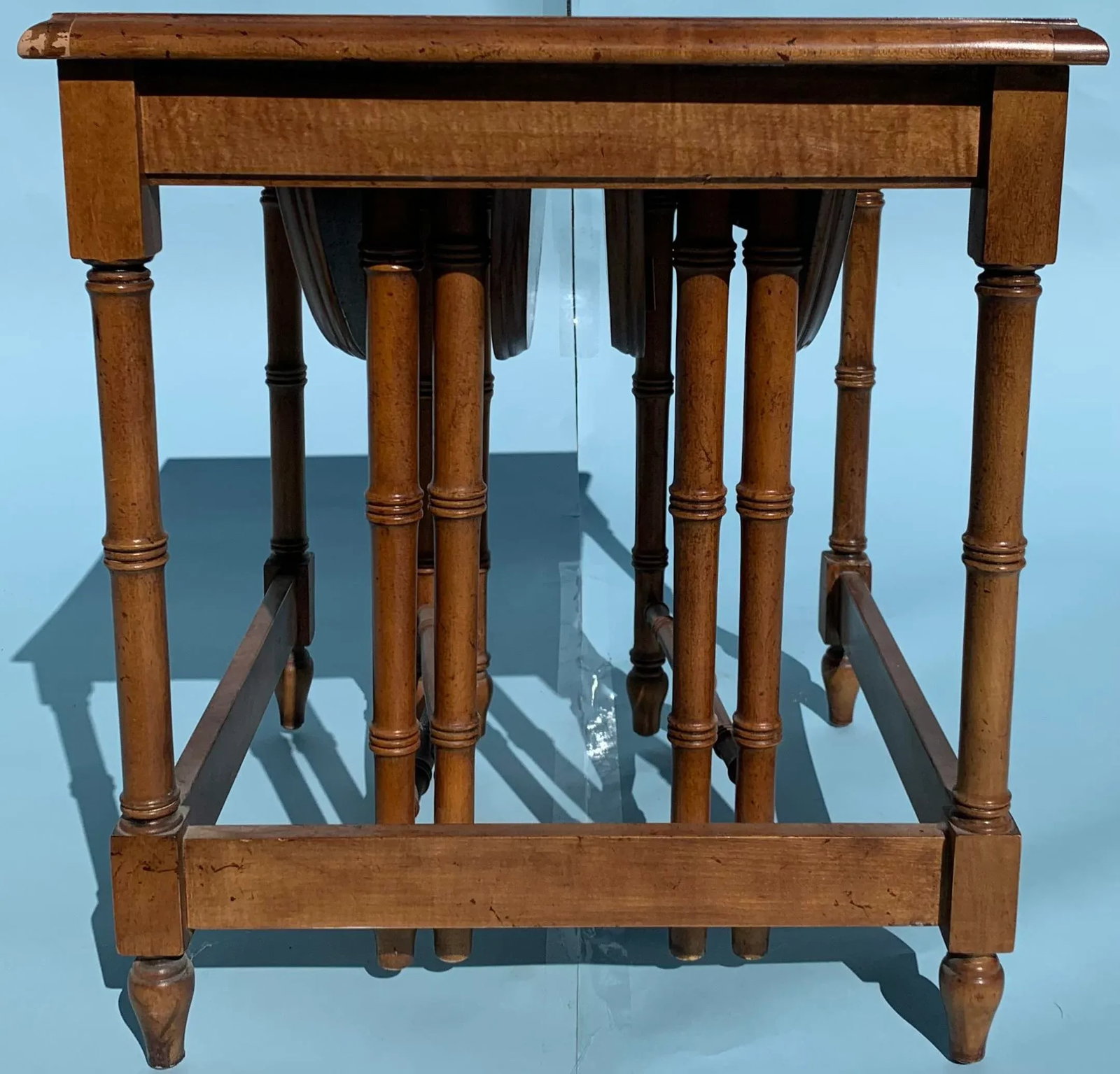 1970s Fruitwood Nesting Side Tables - Set of 3 - 9