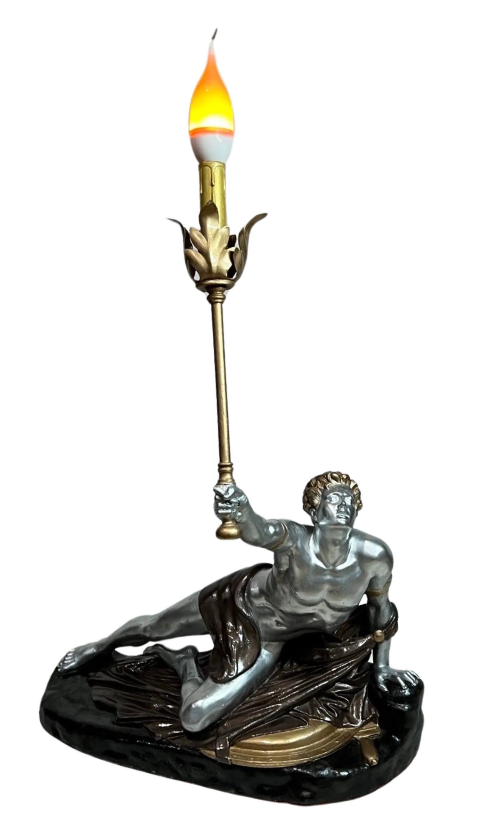 Antique Bradley & Hubbard 1880's "Soldat Spartiate" Sculptural Table Lamp - 15