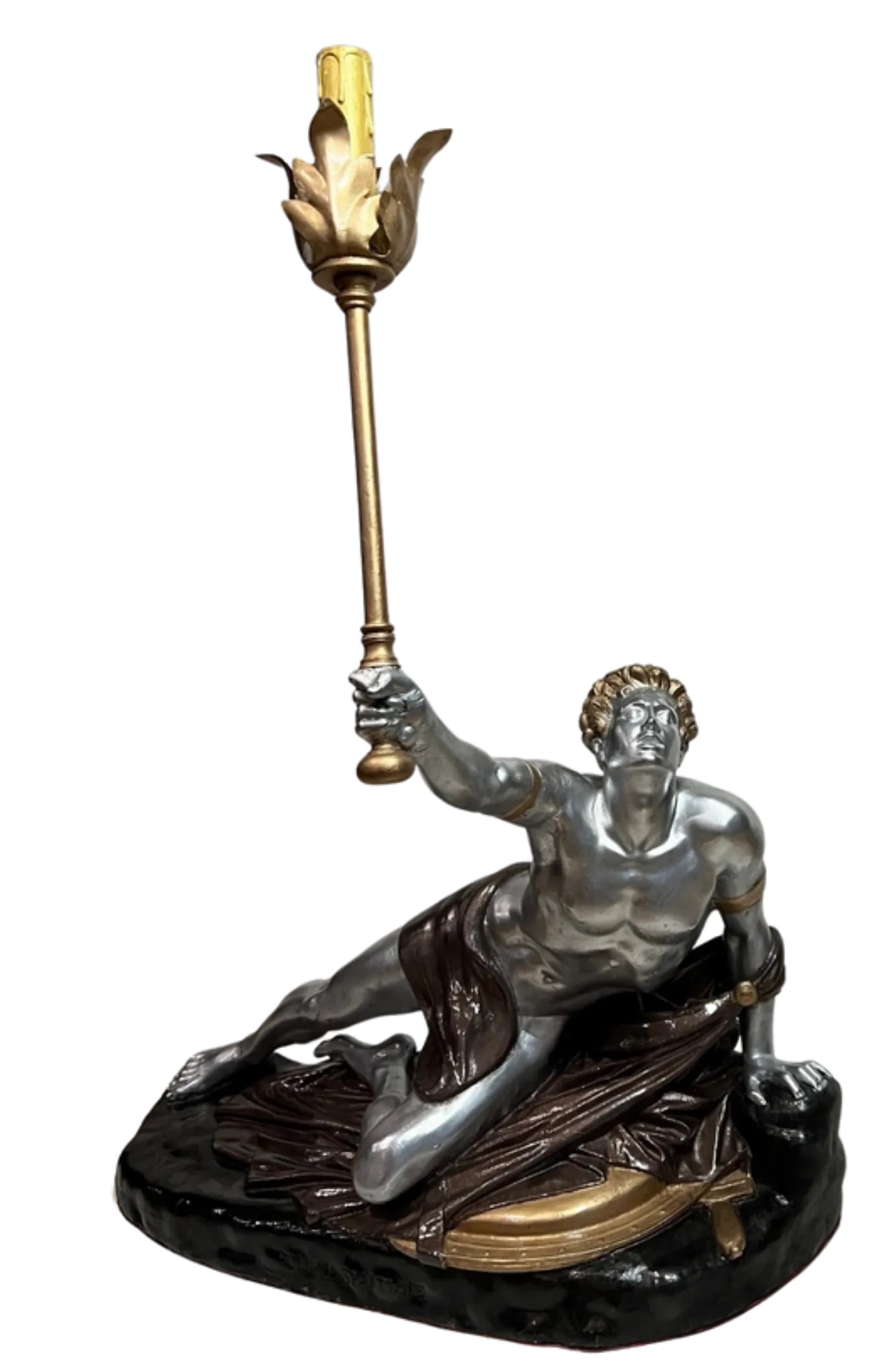 Antique Bradley & Hubbard 1880's "Soldat Spartiate" Sculptural Table Lamp - 4