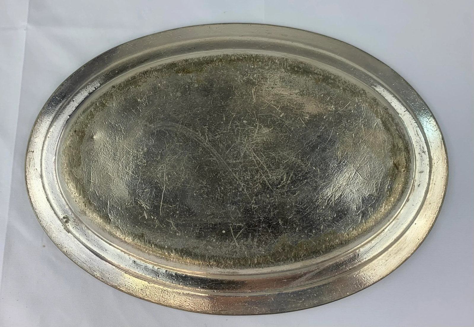 Mid 20th Century Waldorf Astoria Oval Silver Plated Tray - 6