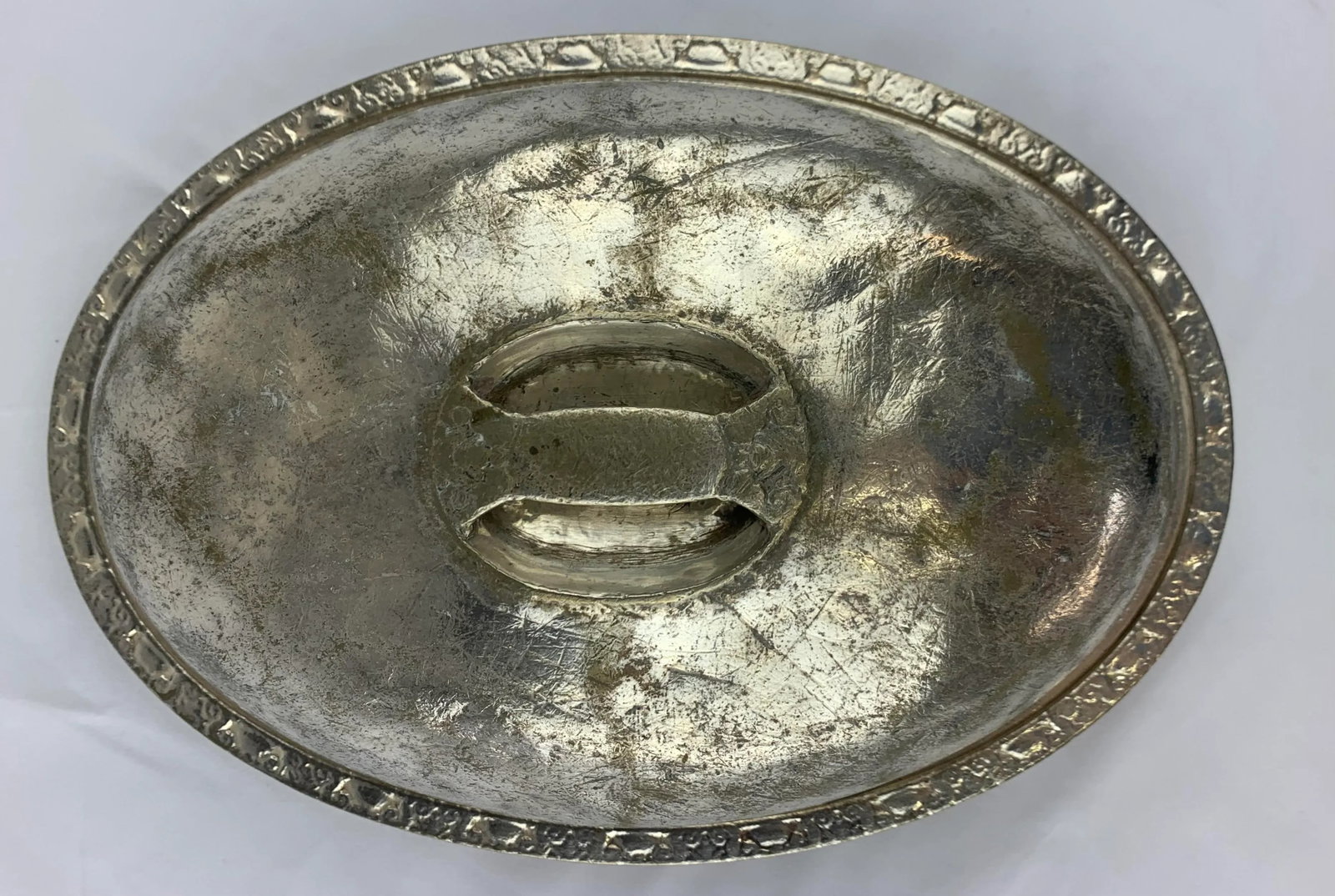 Vintage Waldorf Astoria Hammered Silver-Plated Lidded Serving Tray - 5