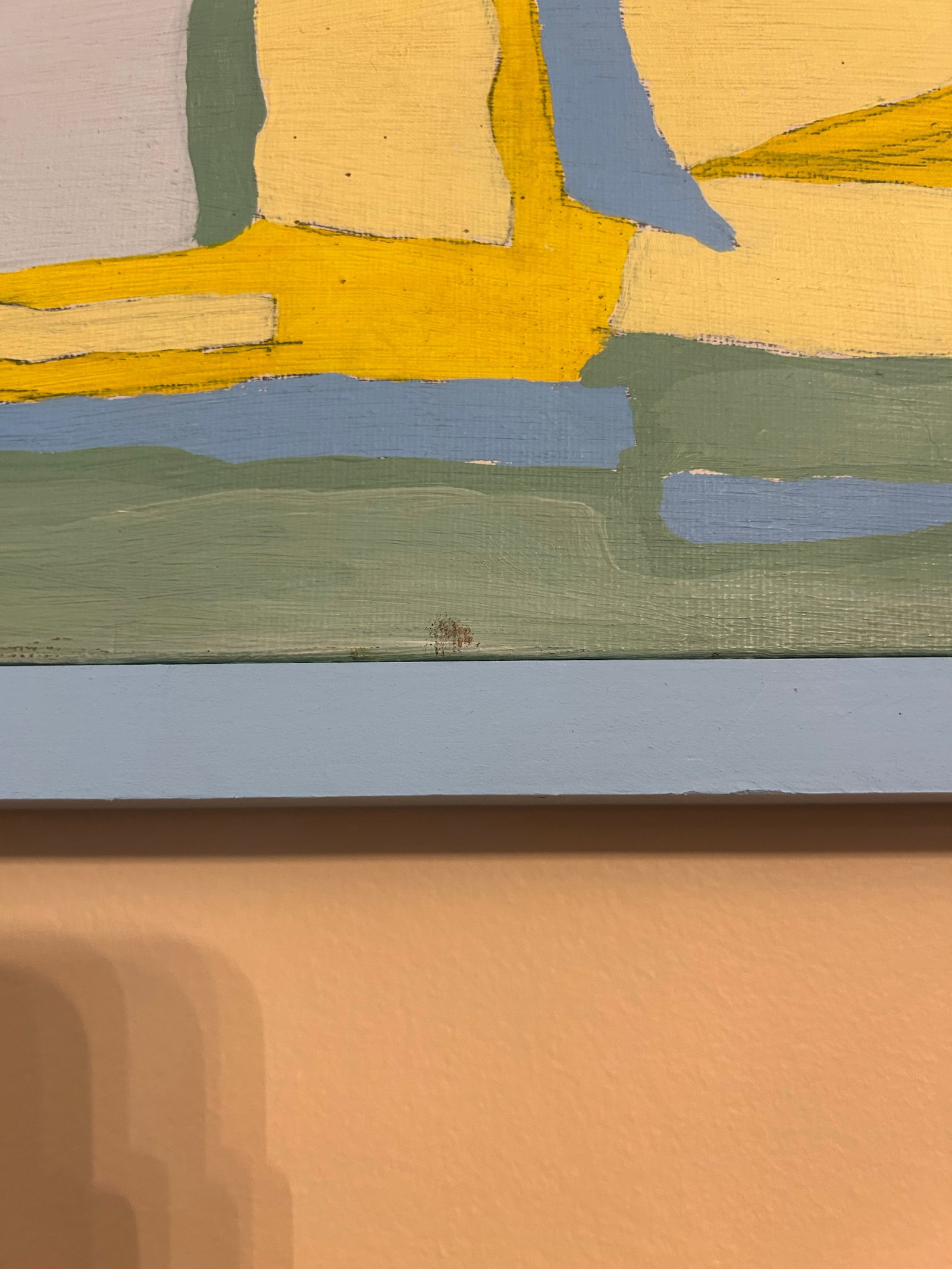 Vintage Abstract Architectural Modern Painting Signed by Carlson - 4