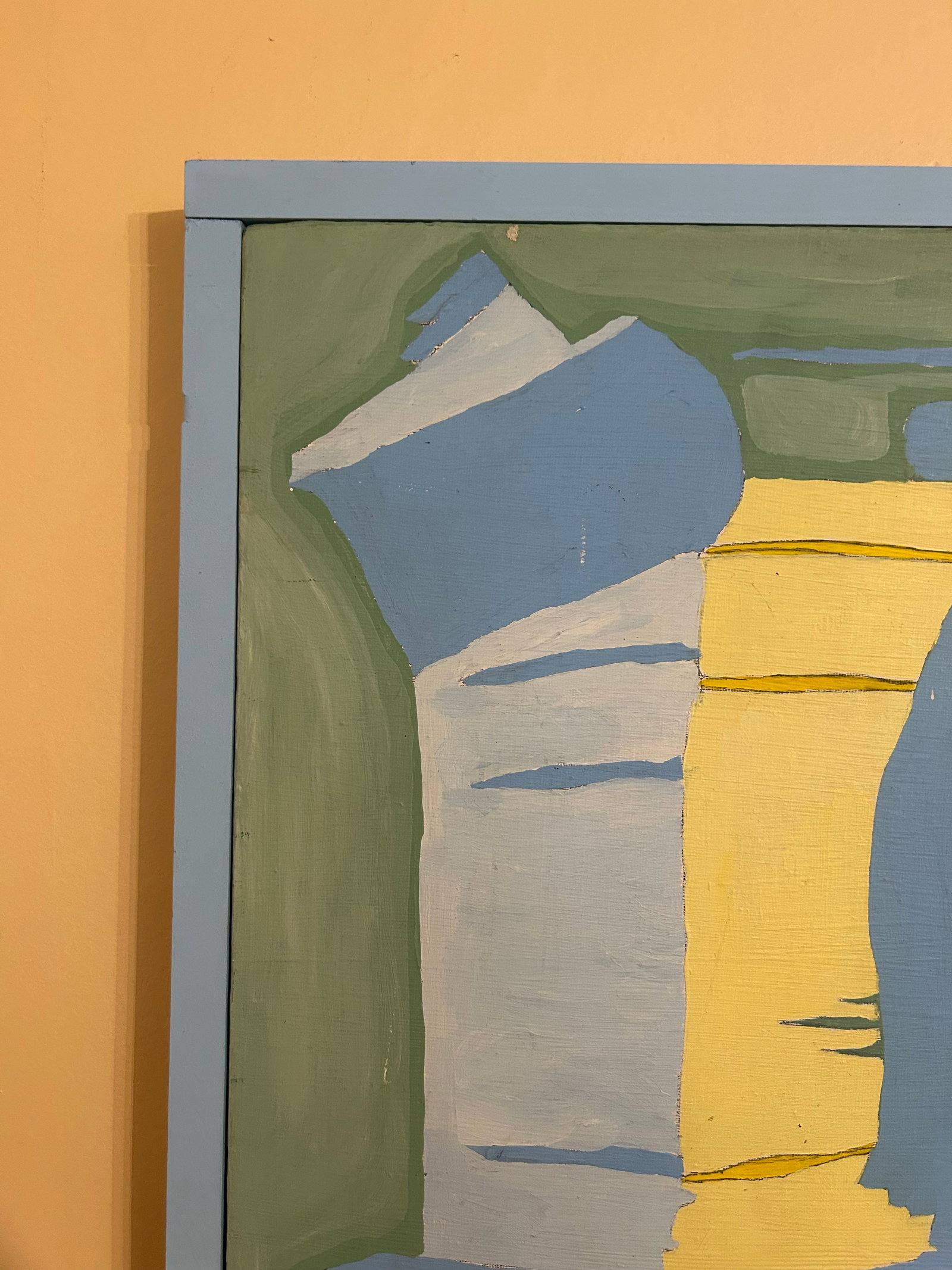 Vintage Abstract Architectural Modern Painting Signed by Carlson - 6