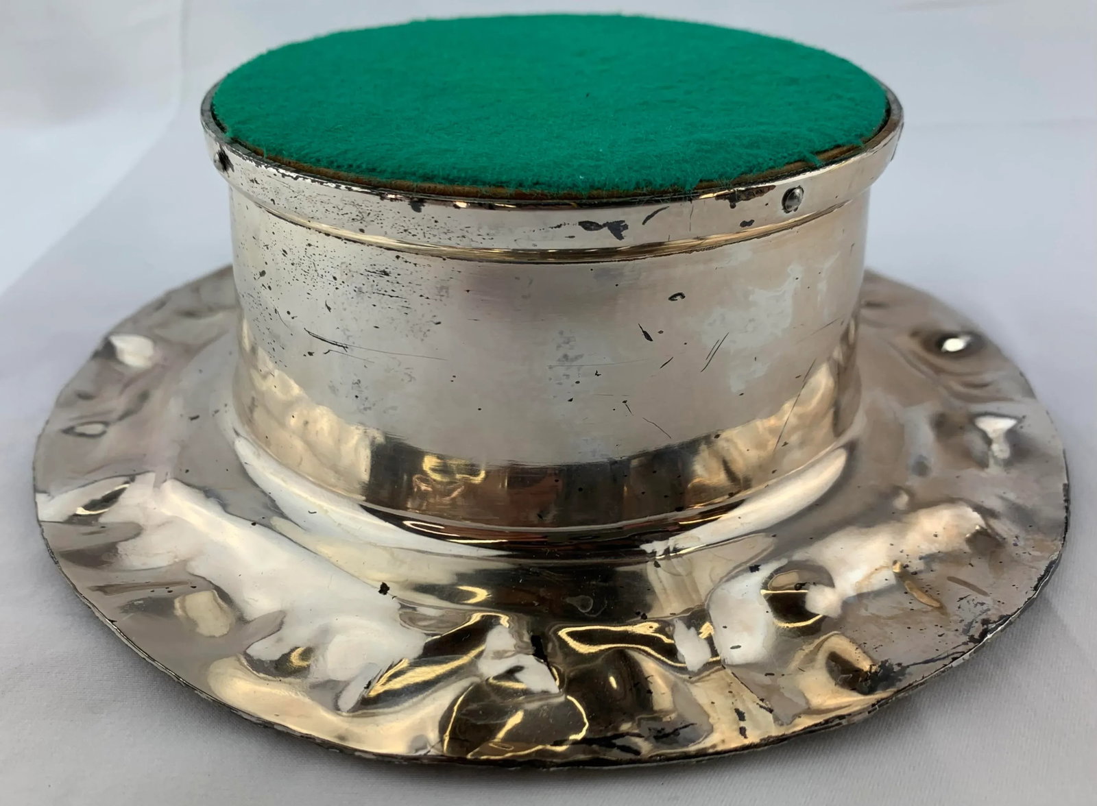 1960s Vintage Silver Plated Vintage Wine Bottle Coaster - 10