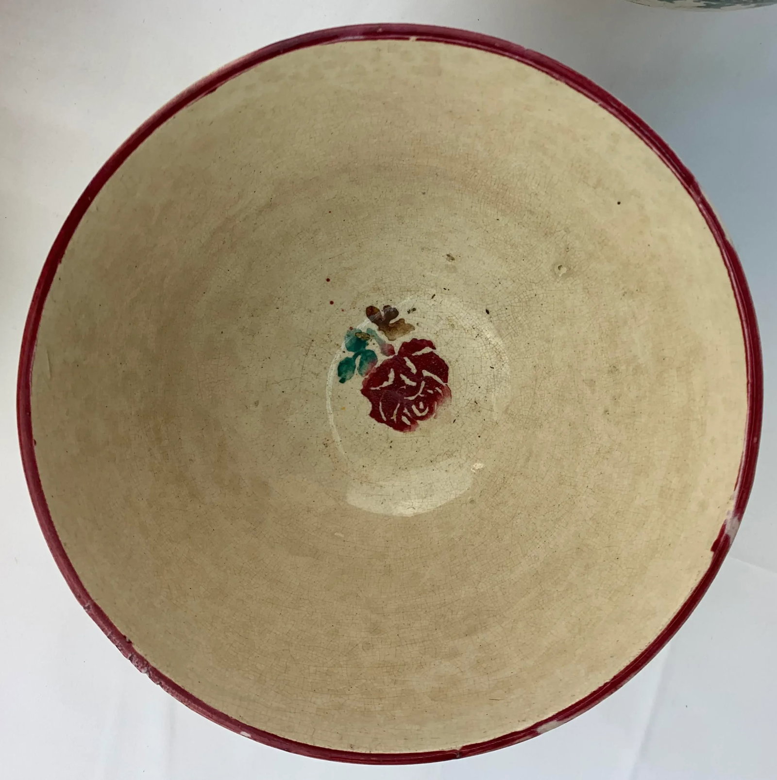 19th Century Spongeware Hand Painted Bowls - Set of 4 - 5