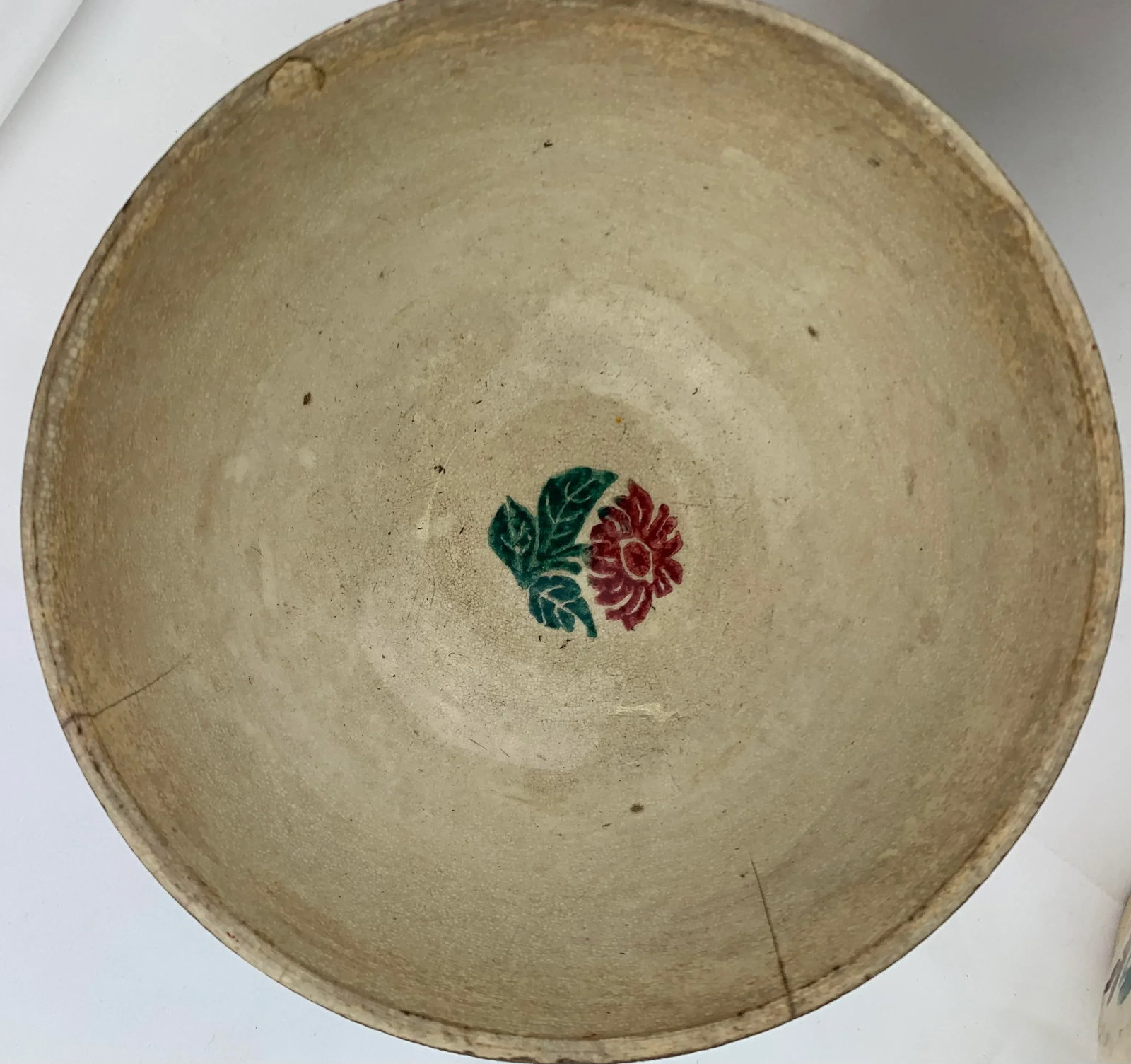 19th Century Spongeware Hand Painted Bowls - Set of 4 - 6
