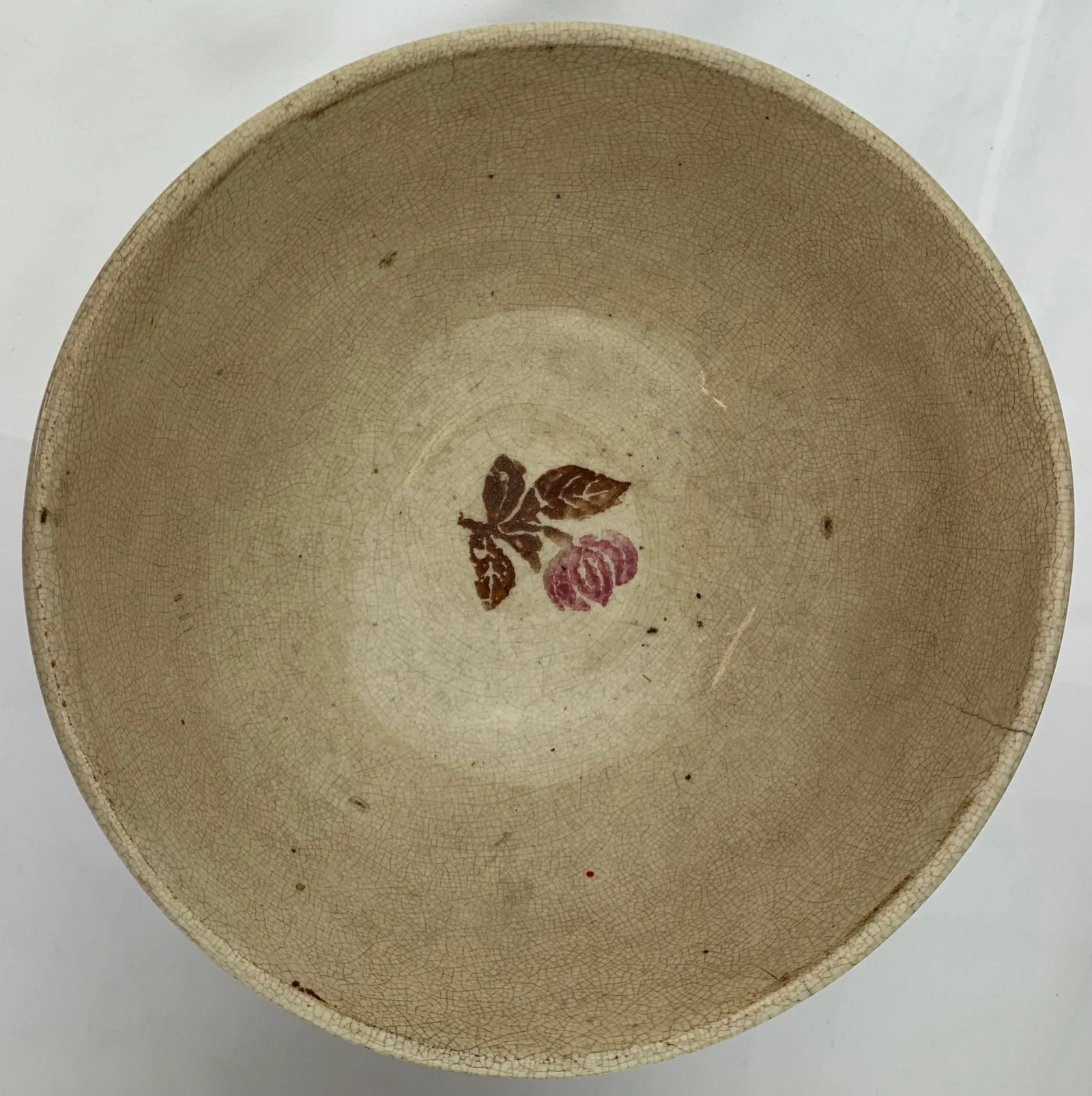 19th Century Spongeware Hand Painted Bowls - Set of 4 - 8