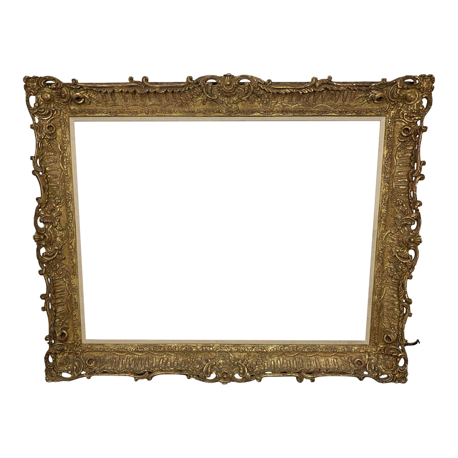 Antique Gold Ornate Rococo Style Hand Carved Wood Frame.: Antique gold ornate rococo style hand carved wood frame. From the collection of Bob and Dolores Hope from their estate located in Toluca Lake, California. Condition: Alterations: Original Condition Un