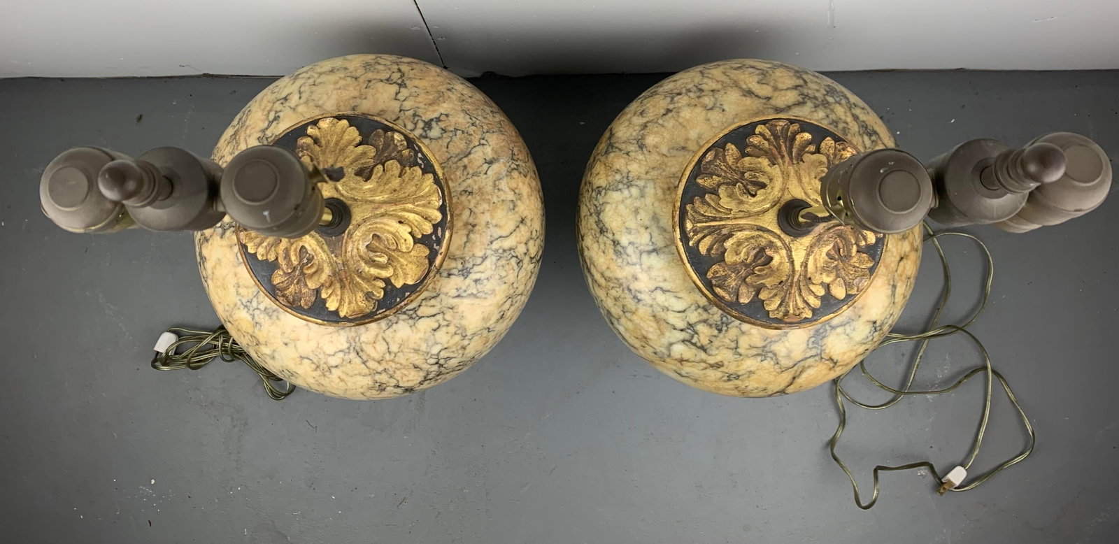 Vintage Onyx Table Lamps, Set of 2 - 6