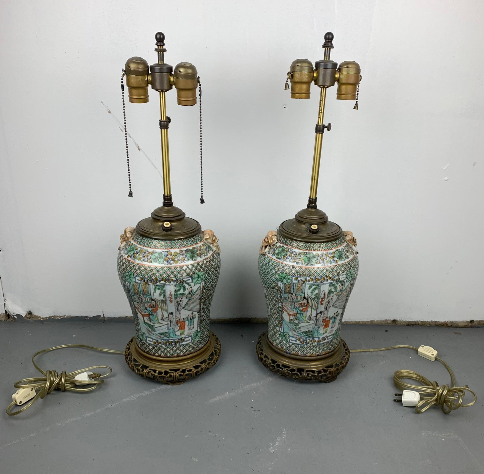 Antique Chinese Table Lamps, Set of 2 - 5