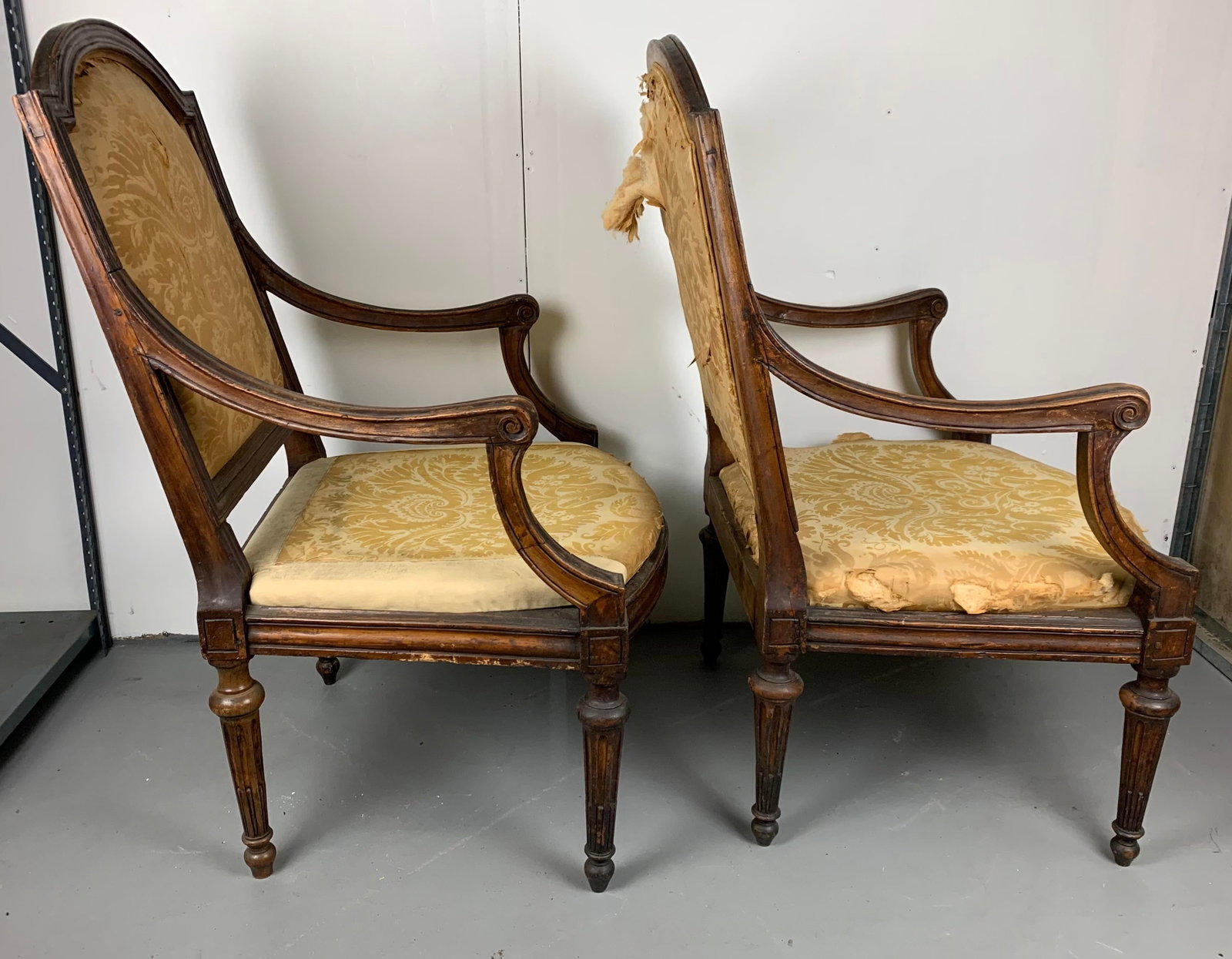 Antique Walnut Armchairs, Set of 2 - 2
