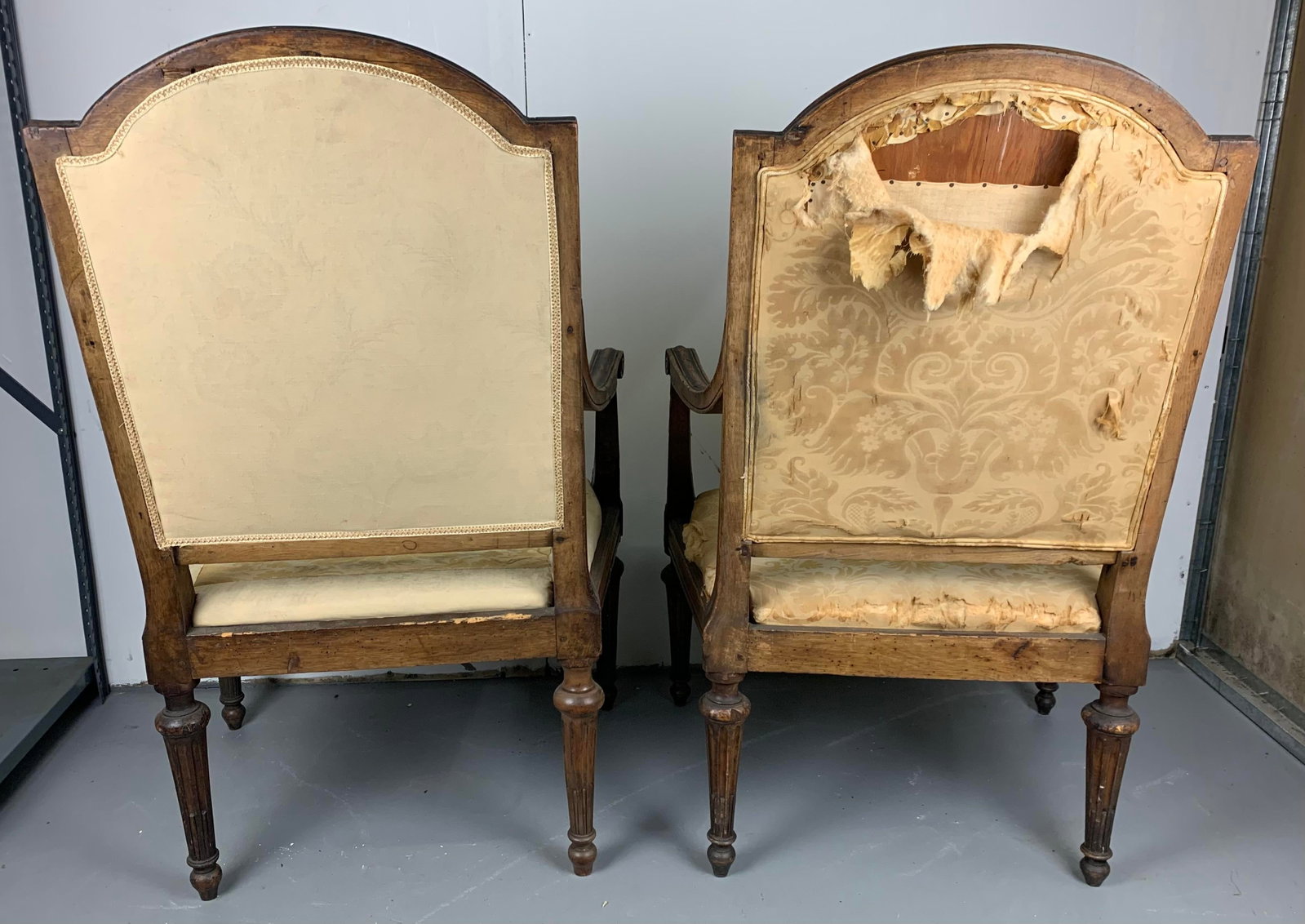 Antique Walnut Armchairs, Set of 2 - 3