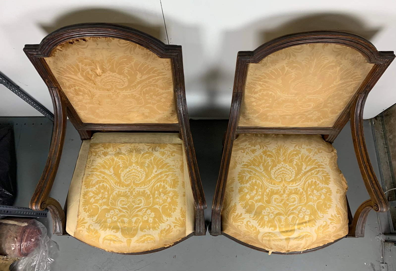 Antique Walnut Armchairs, Set of 2 - 4