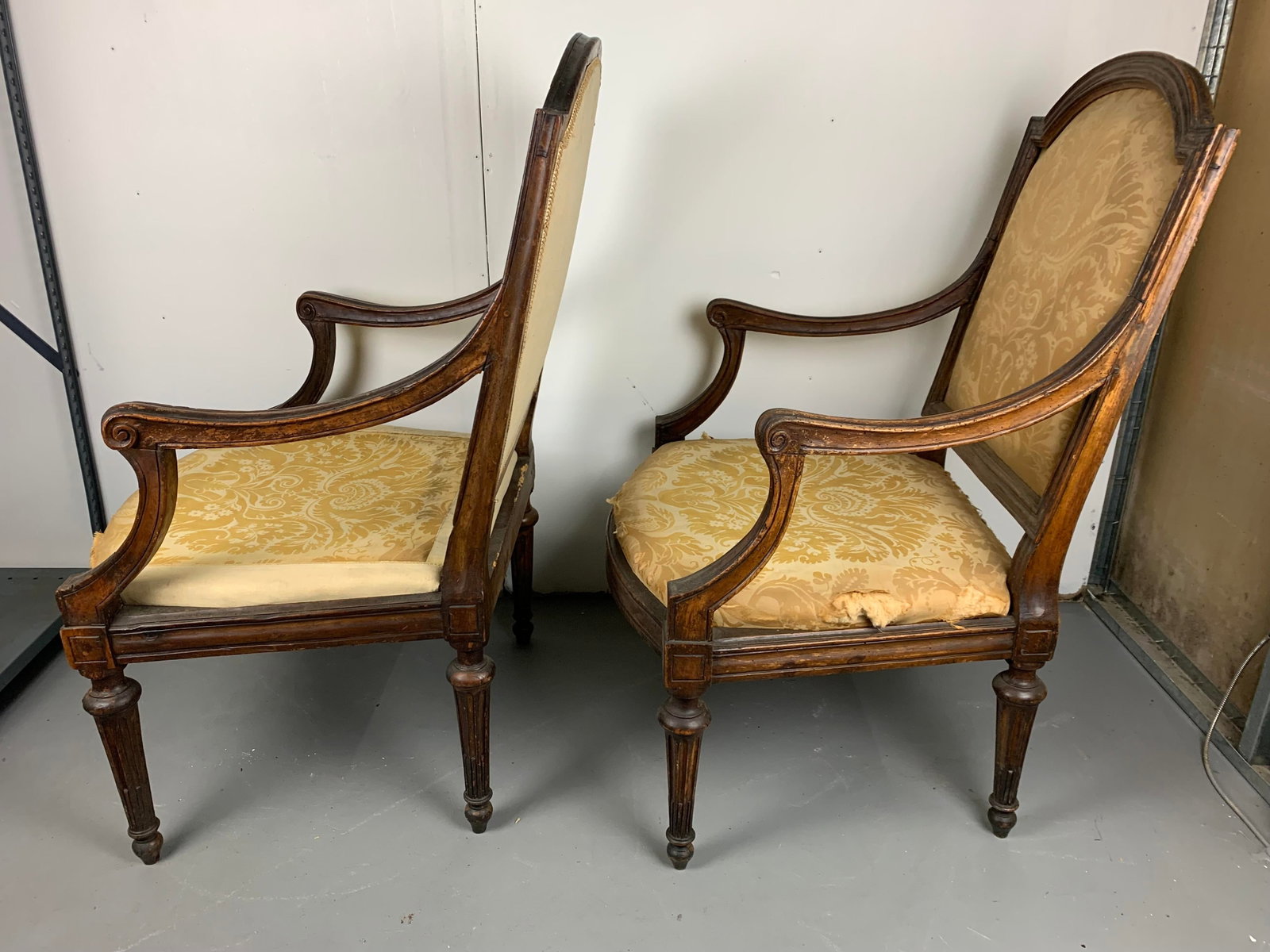 Antique Walnut Armchairs, Set of 2 - 5