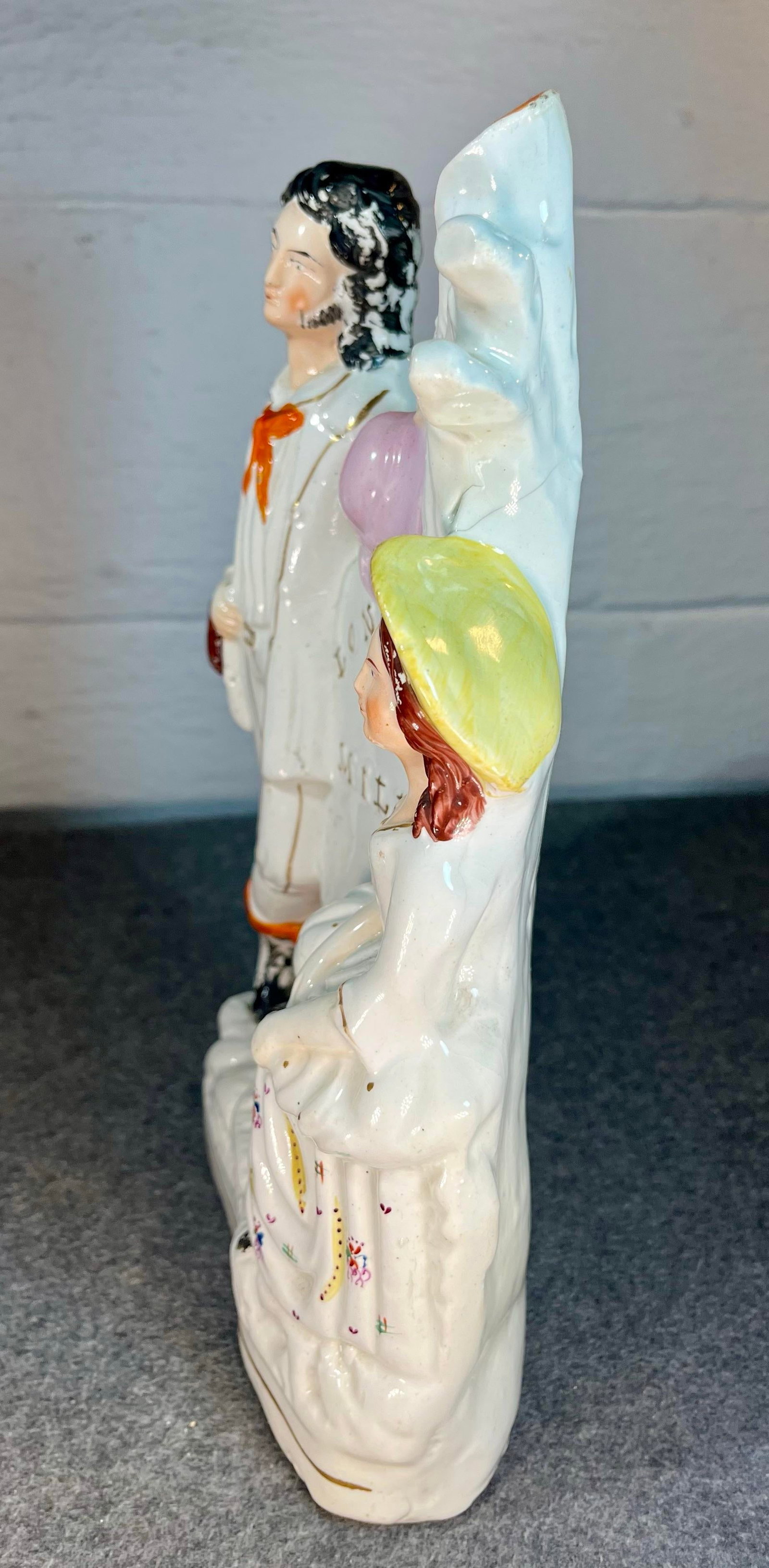 Antique Staffordshire Figure 30 Miles to London - 5