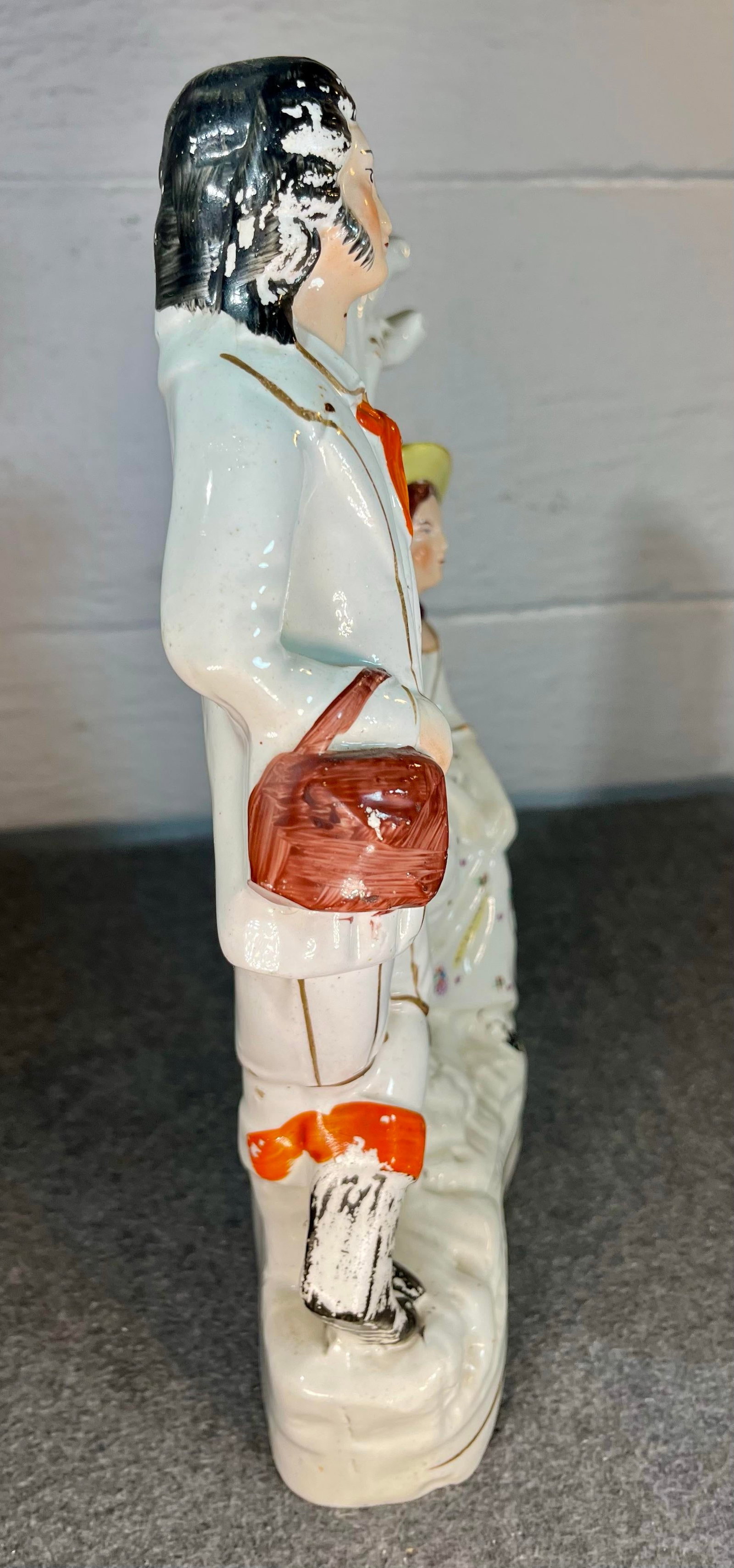 Antique Staffordshire Figure 30 Miles to London - 8