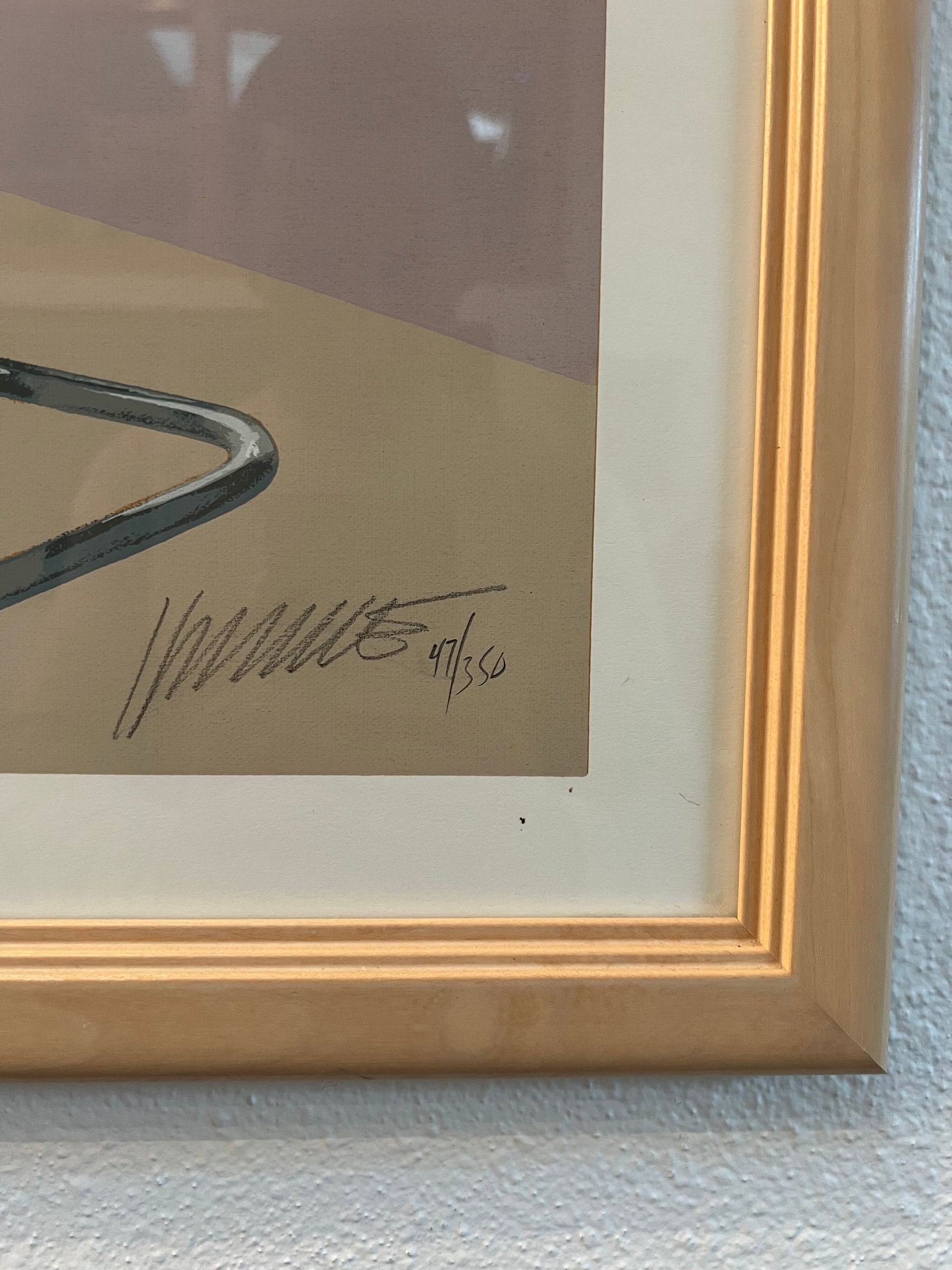 Max Hayslette Signed Vintage Serigraph "Interior With Mies" – Modernist Interior With Mies Cha - 5