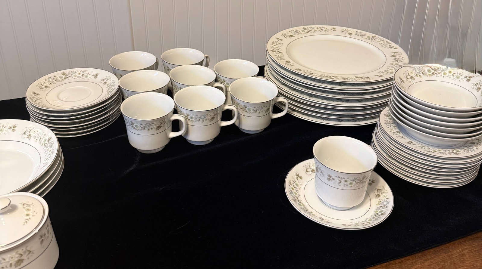 1960s Imperial China W. Dalton 745 Wild Flower Dishes - Set of 39 - 12