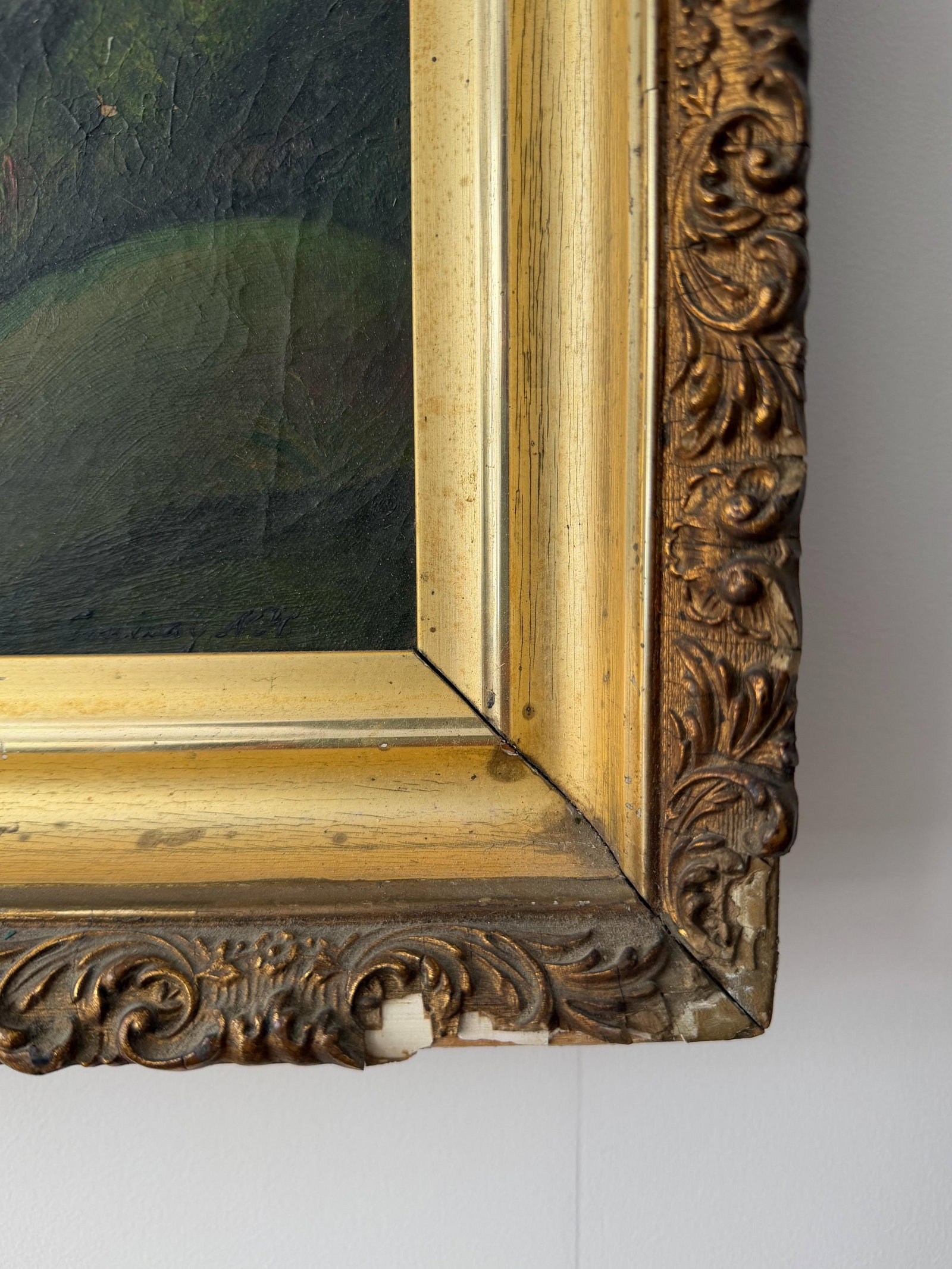 Antique Landscape Oil on Canvas | Signed Conway, Nh - 5