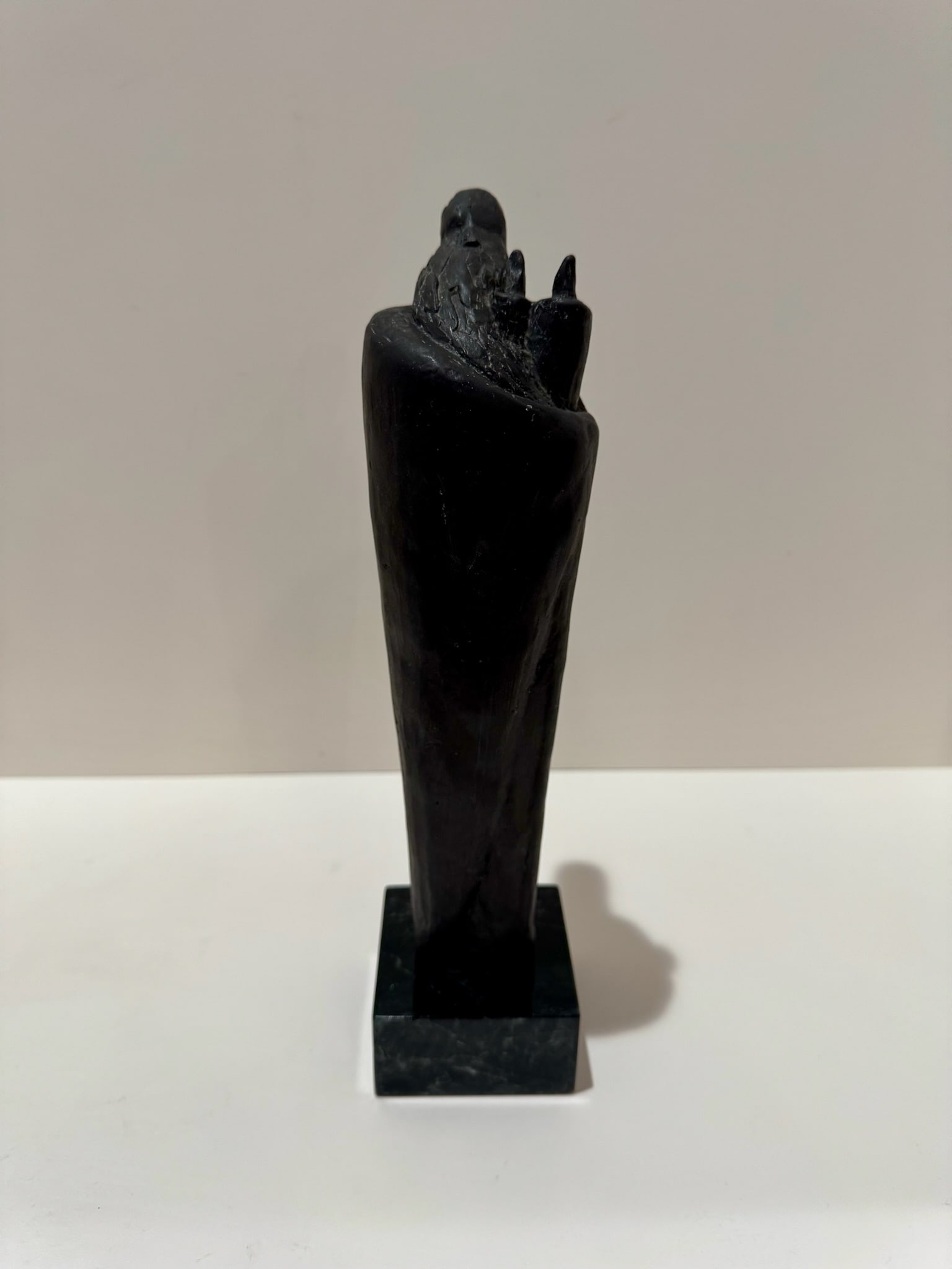 Mid 20th Century Larry Mohr Abstract Figurative Sculpture Bronze on Stone Base Signed - 2