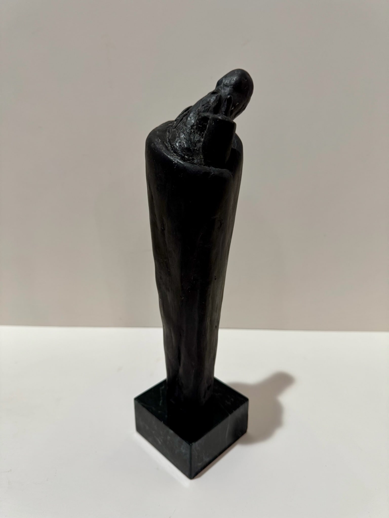 Mid 20th Century Larry Mohr Abstract Figurative Sculpture Bronze on Stone Base Signed - 3