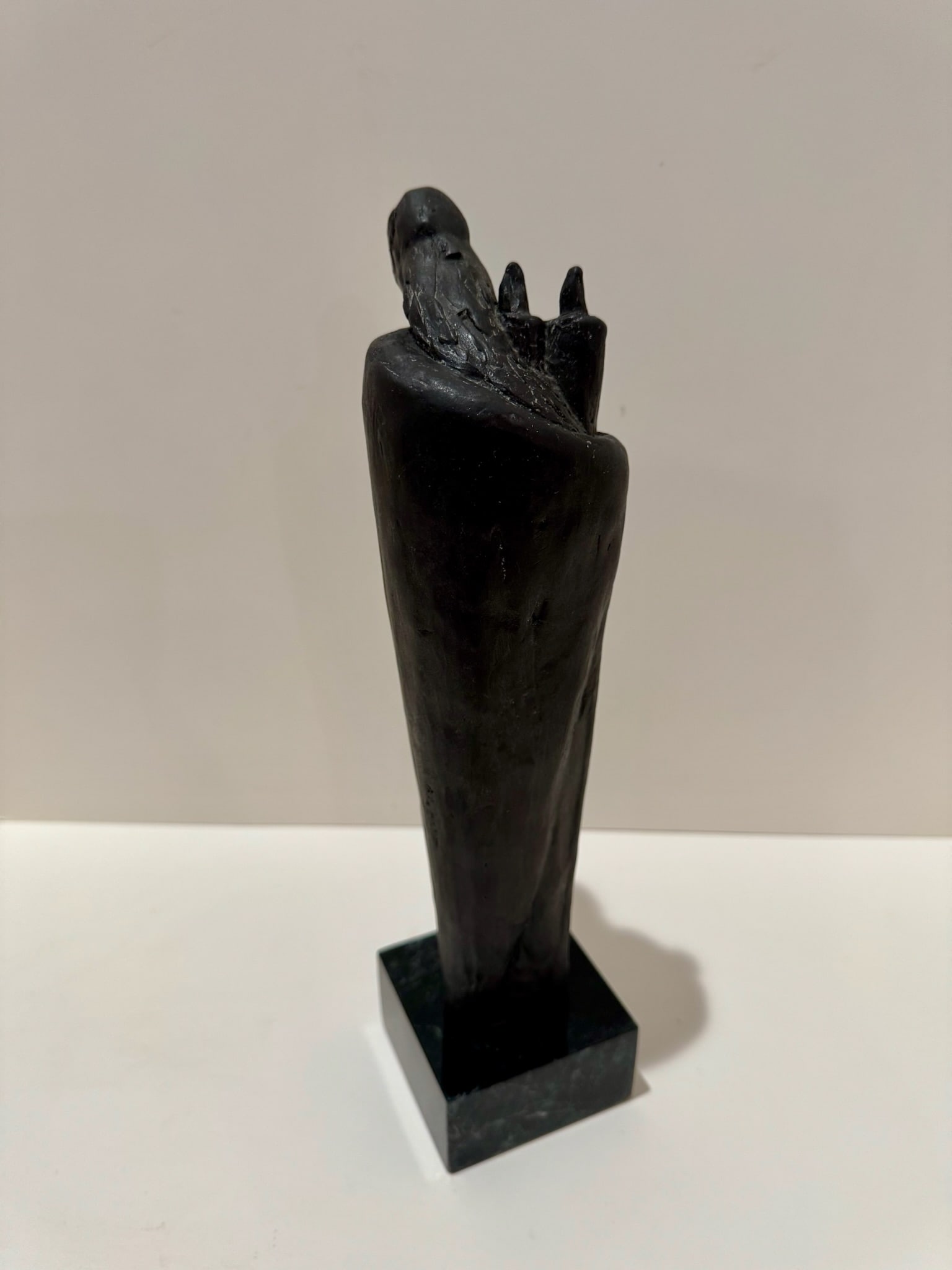 Mid 20th Century Larry Mohr Abstract Figurative Sculpture Bronze on Stone Base Signed - 7