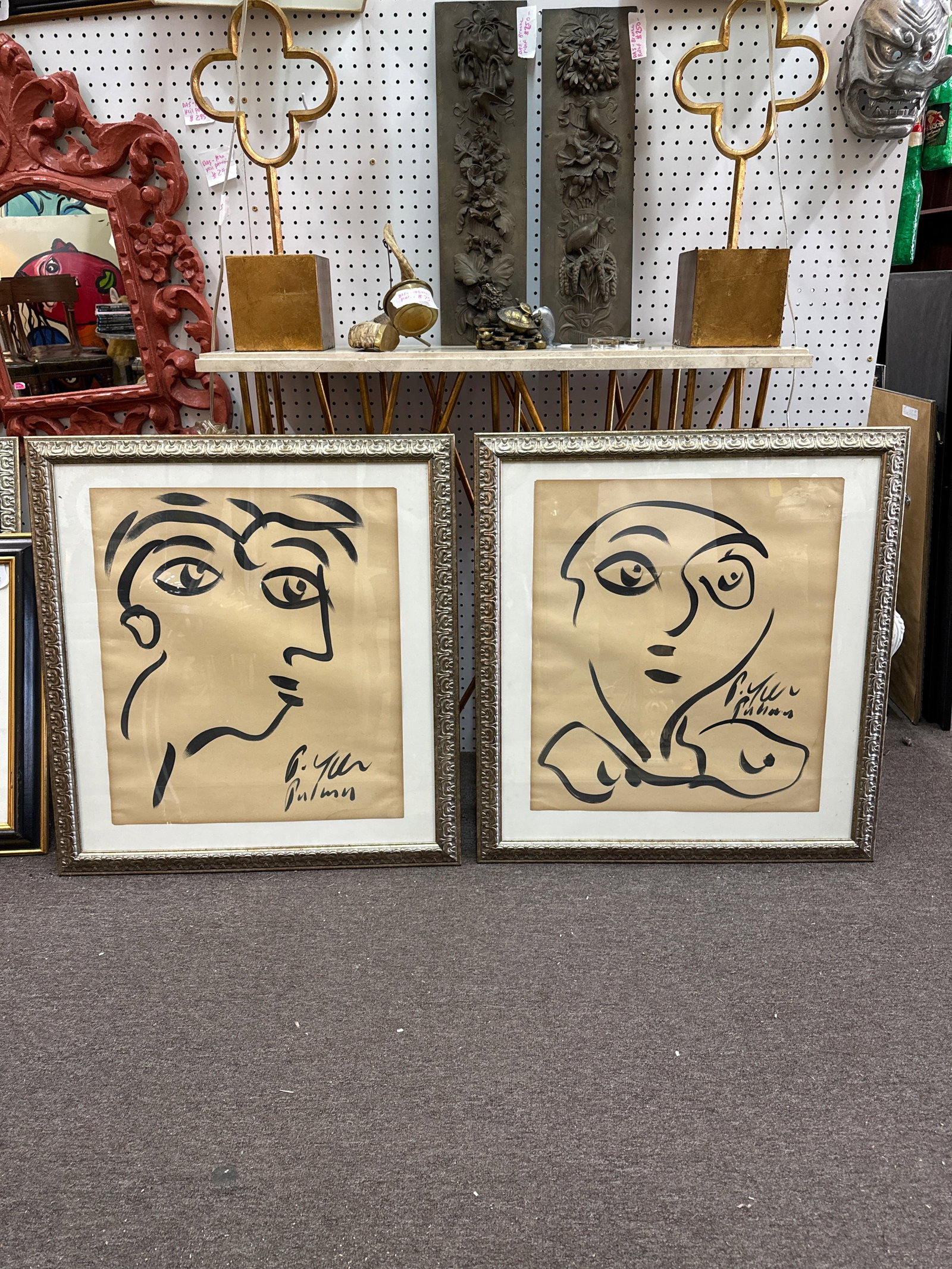 Early Peter Keil Pair of Cubist Paintings - 2