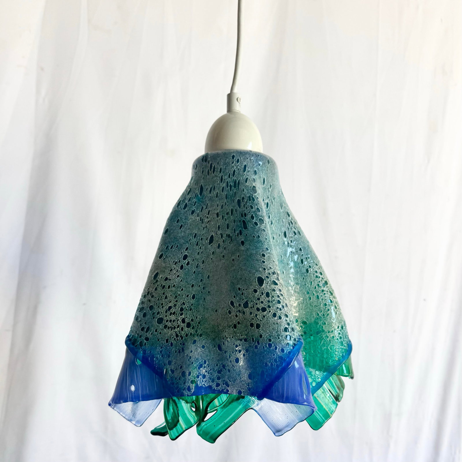 Hand Made Blown Glass Pendant Lamp - 8