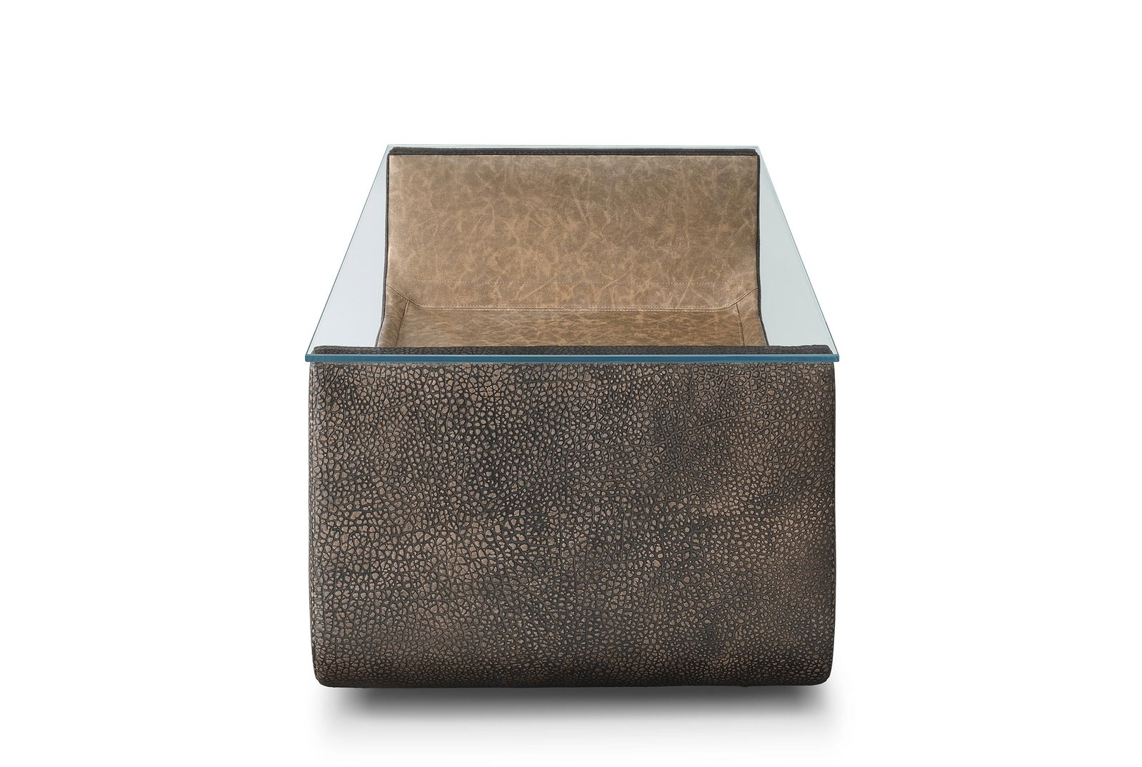 Lancaster Modern Upholstered Luge Coffee Table - 4