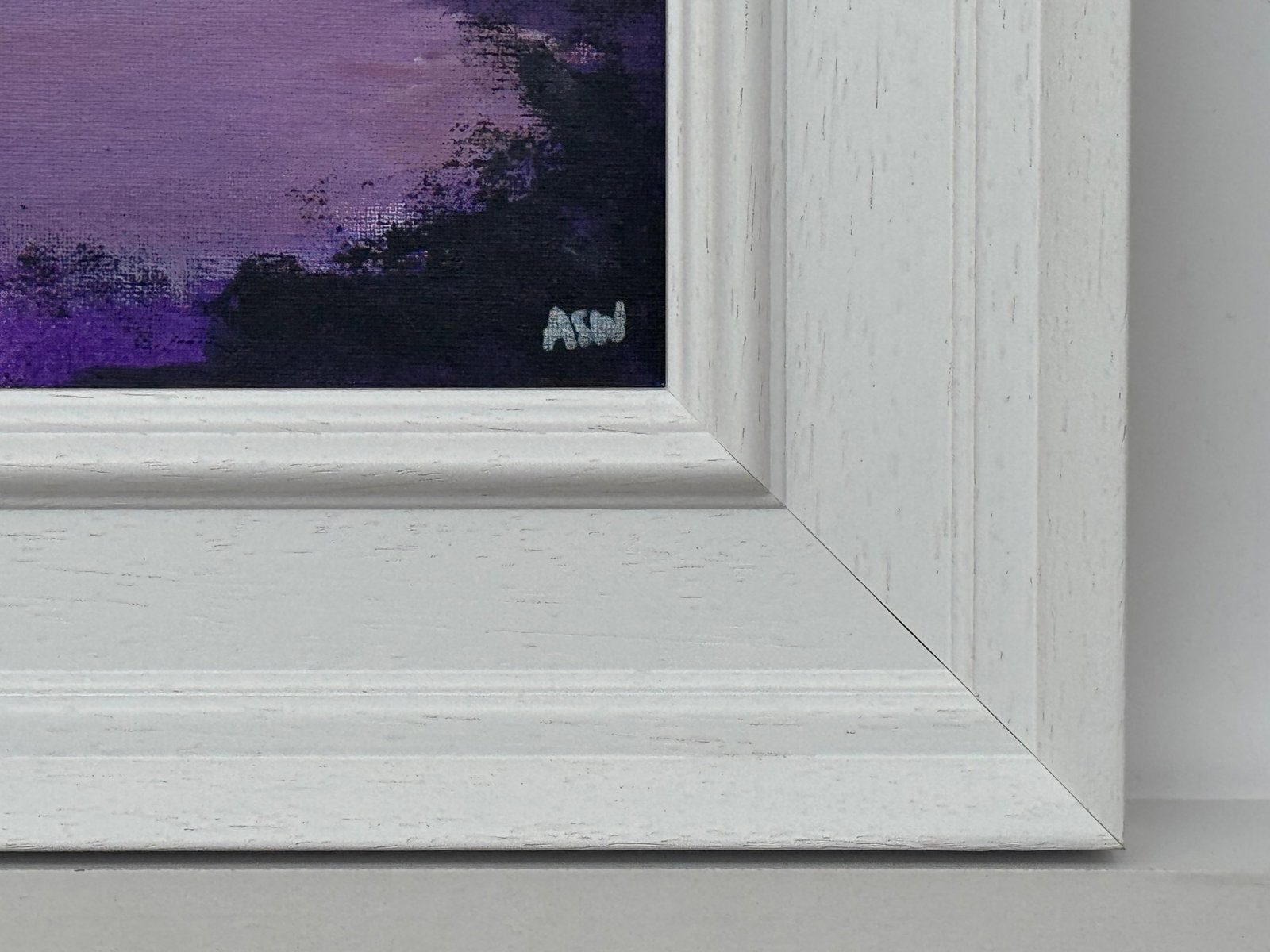 Violet Reflections at Dusk - Miniature Art by Contemporary British Artist 2025 - 10