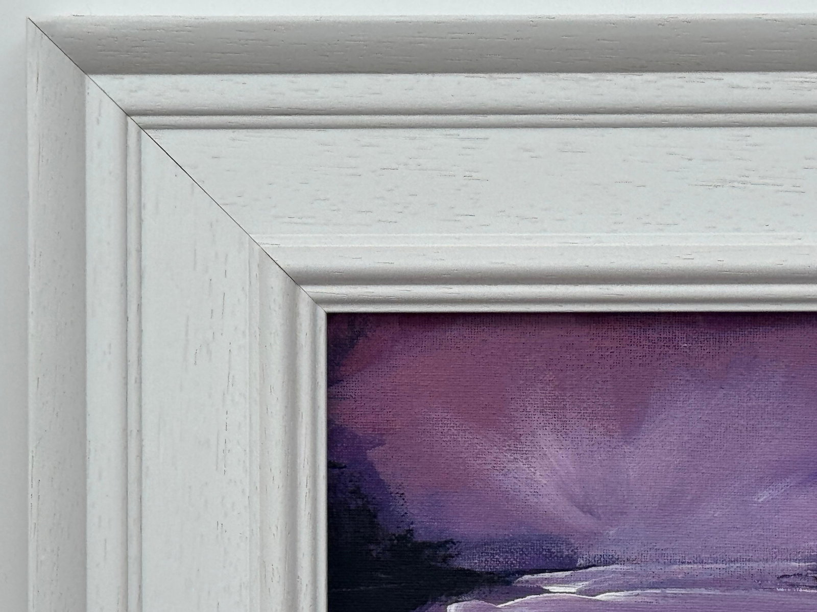 Violet Reflections at Dusk - Miniature Art by Contemporary British Artist 2025 - 12
