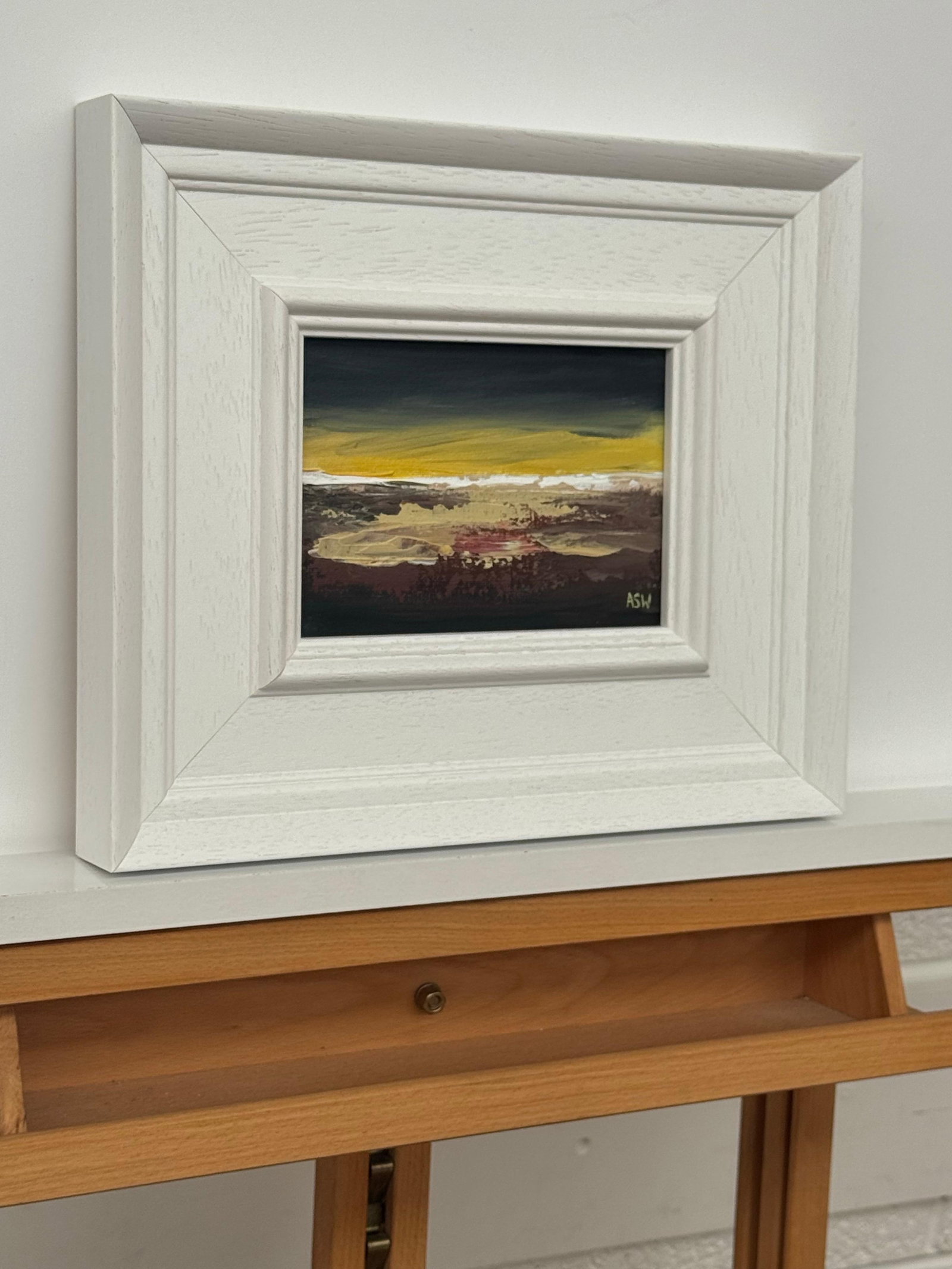 Midnight Ember - Miniature Abstract Landscape Art Study by Contemporary Artist 2025 - 10