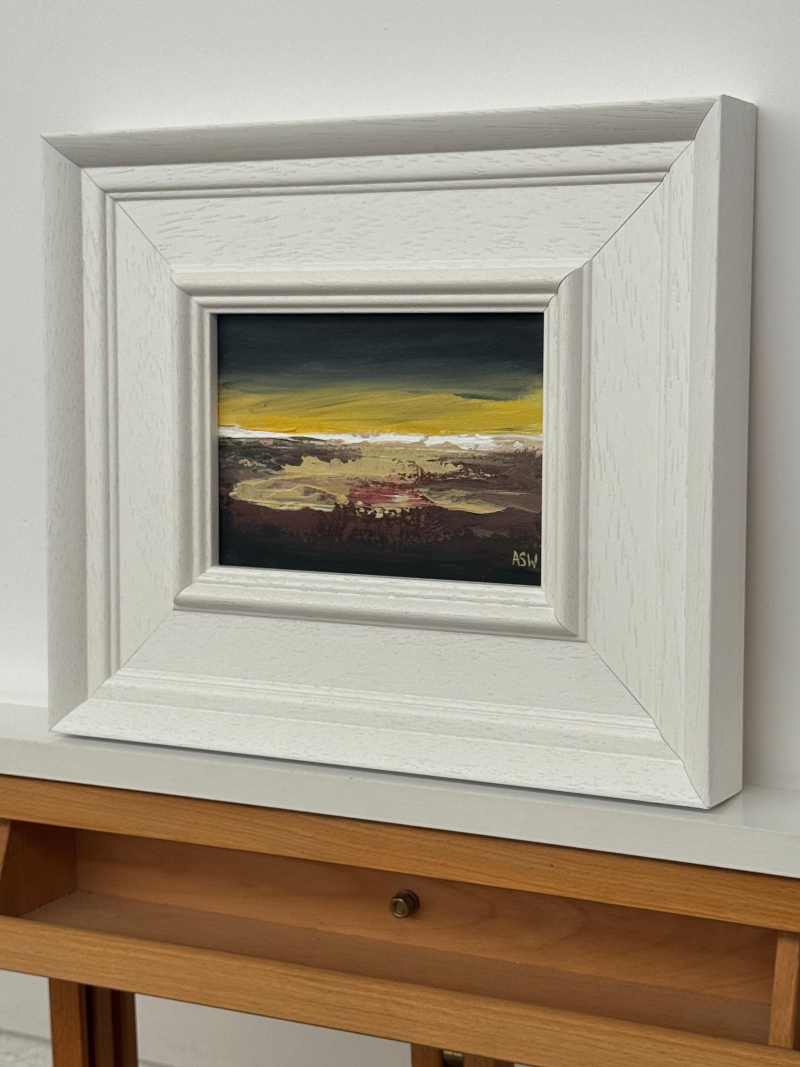 Midnight Ember - Miniature Abstract Landscape Art Study by Contemporary Artist 2025 - 12