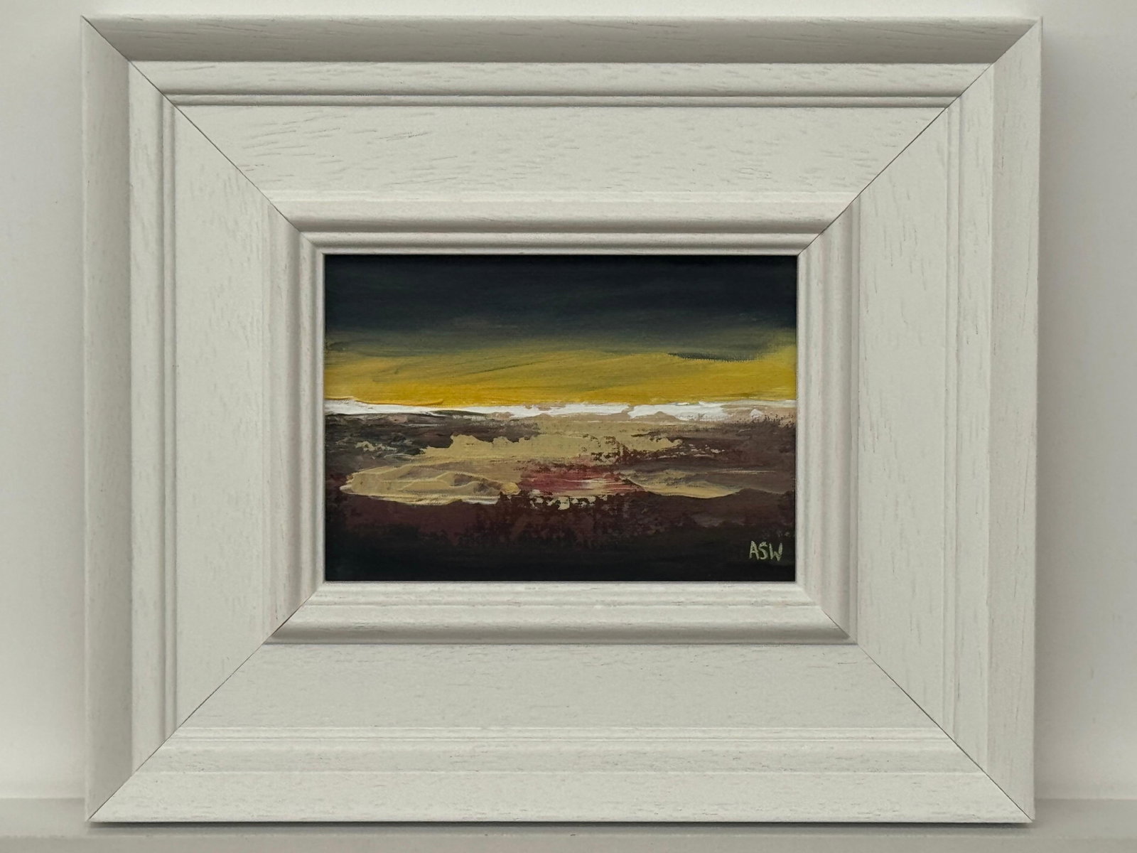 Midnight Ember - Miniature Abstract Landscape Art Study by Contemporary Artist 2025 - 15