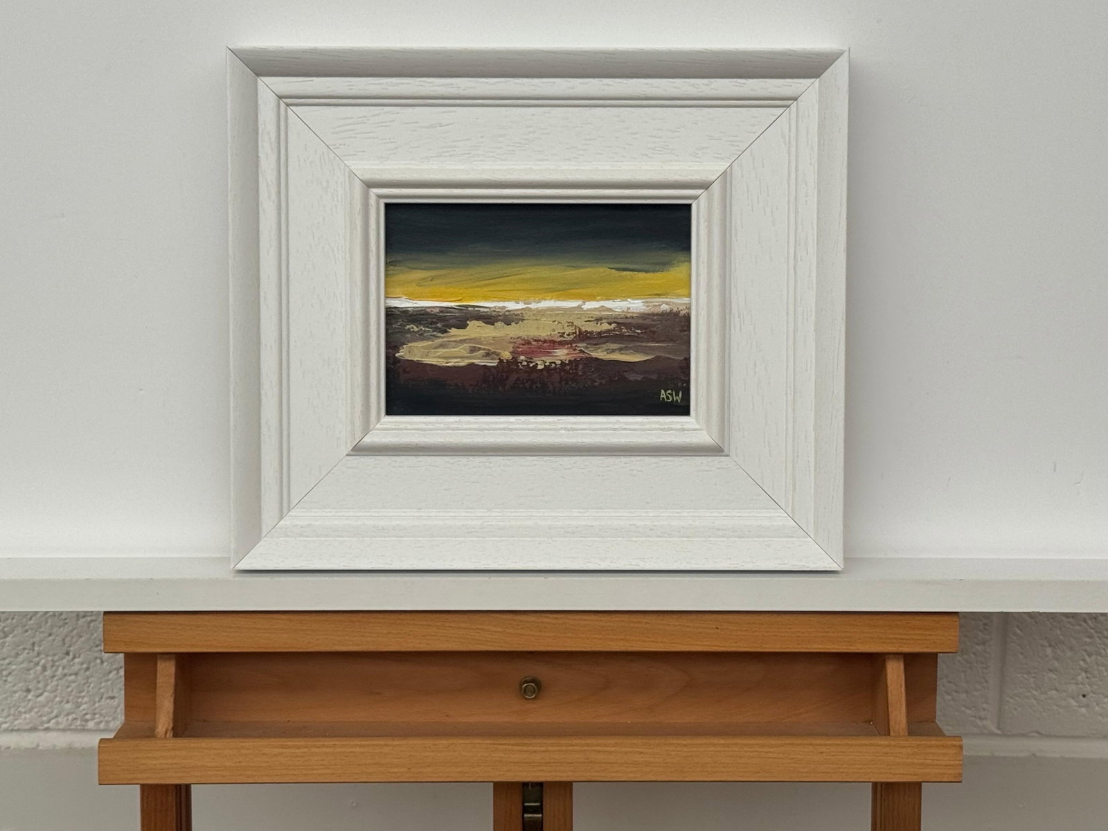 Midnight Ember - Miniature Abstract Landscape Art Study by Contemporary Artist 2025 - 17