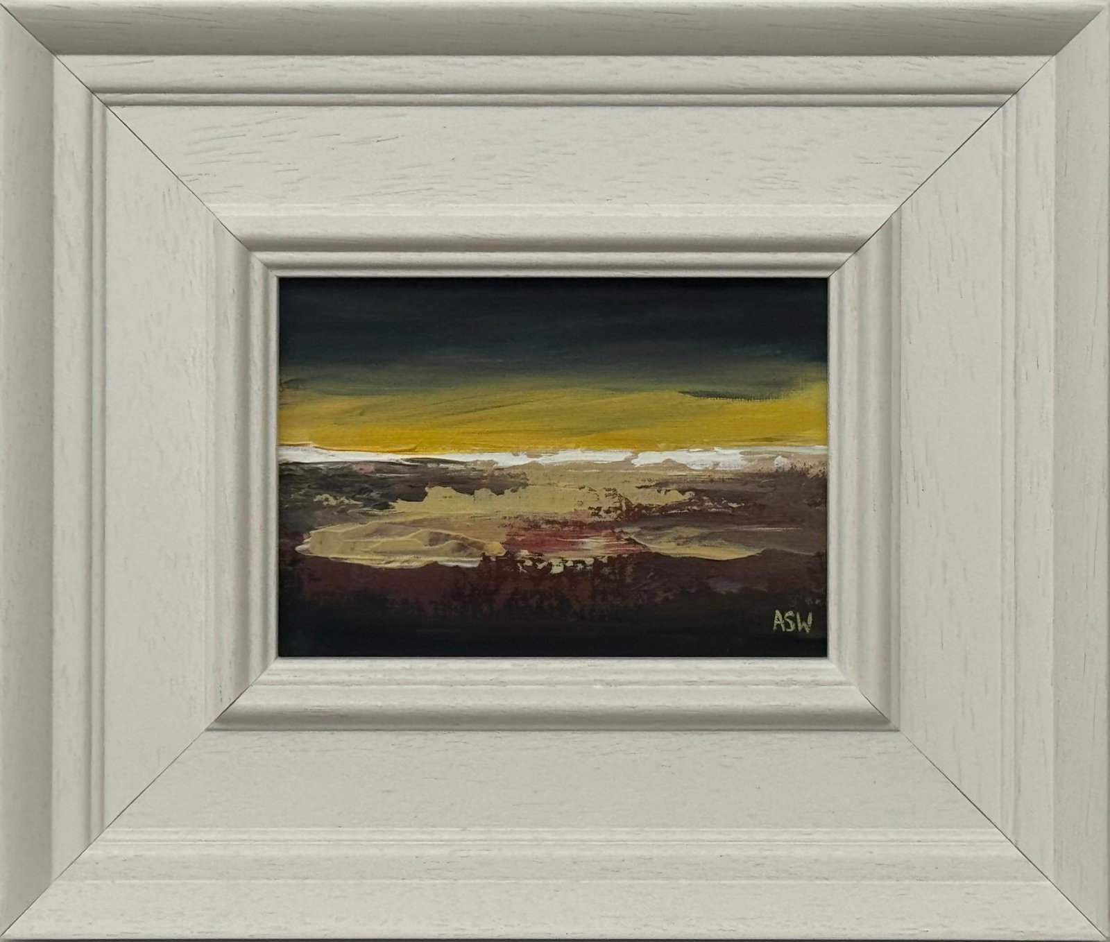 Midnight Ember - Miniature Abstract Landscape Art Study by Contemporary Artist 2025 (1 of 17)