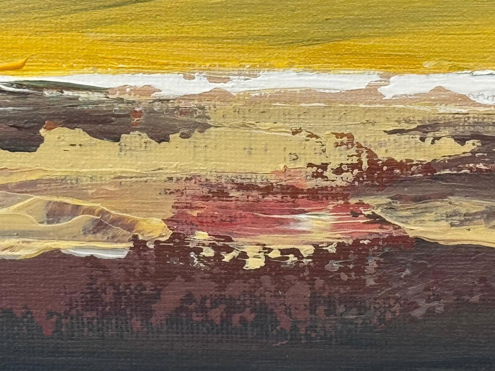 Midnight Ember - Miniature Abstract Landscape Art Study by Contemporary Artist 2025 - 5